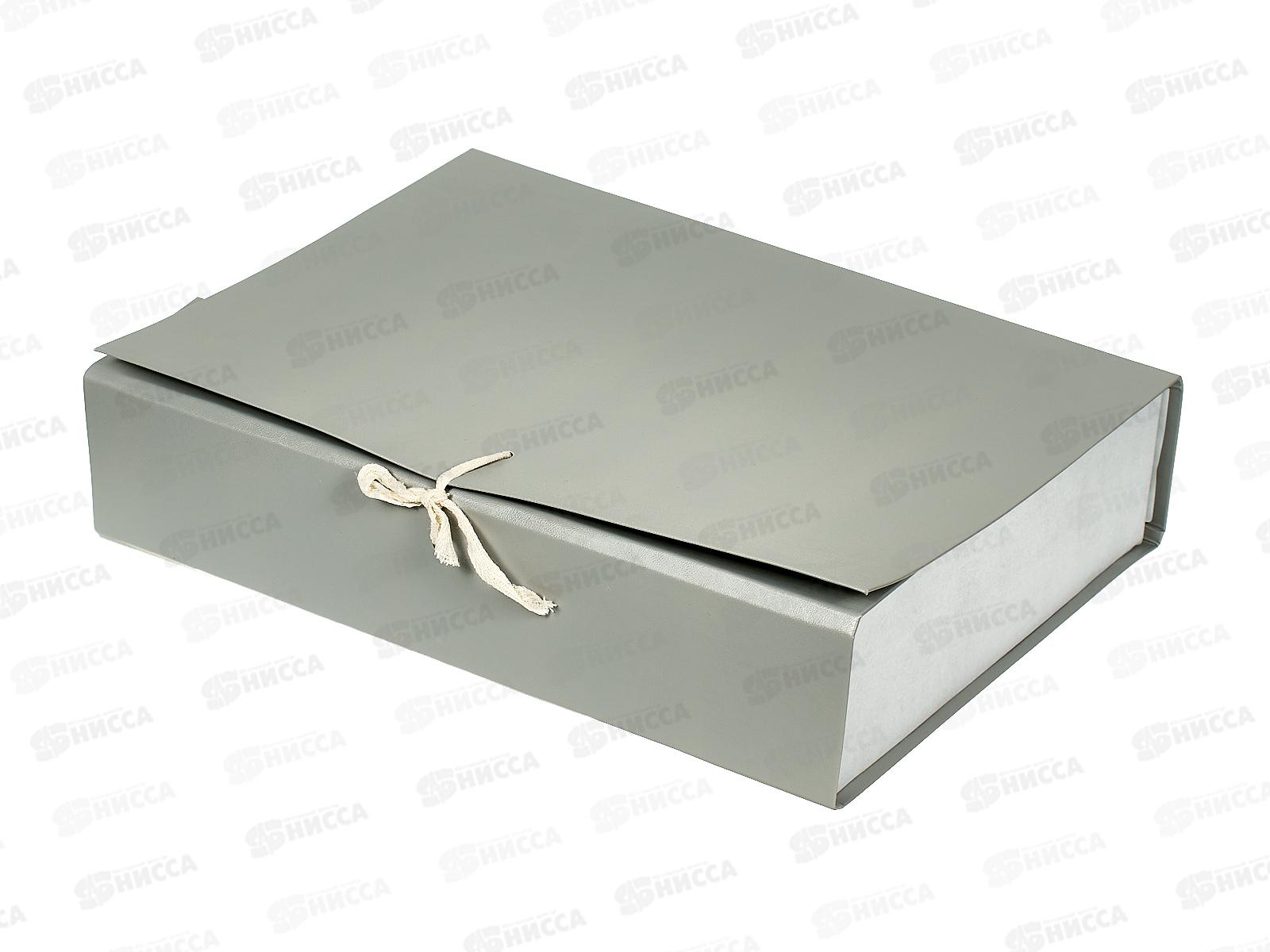 Папка архивная  7см с завязками ПГС серая *8