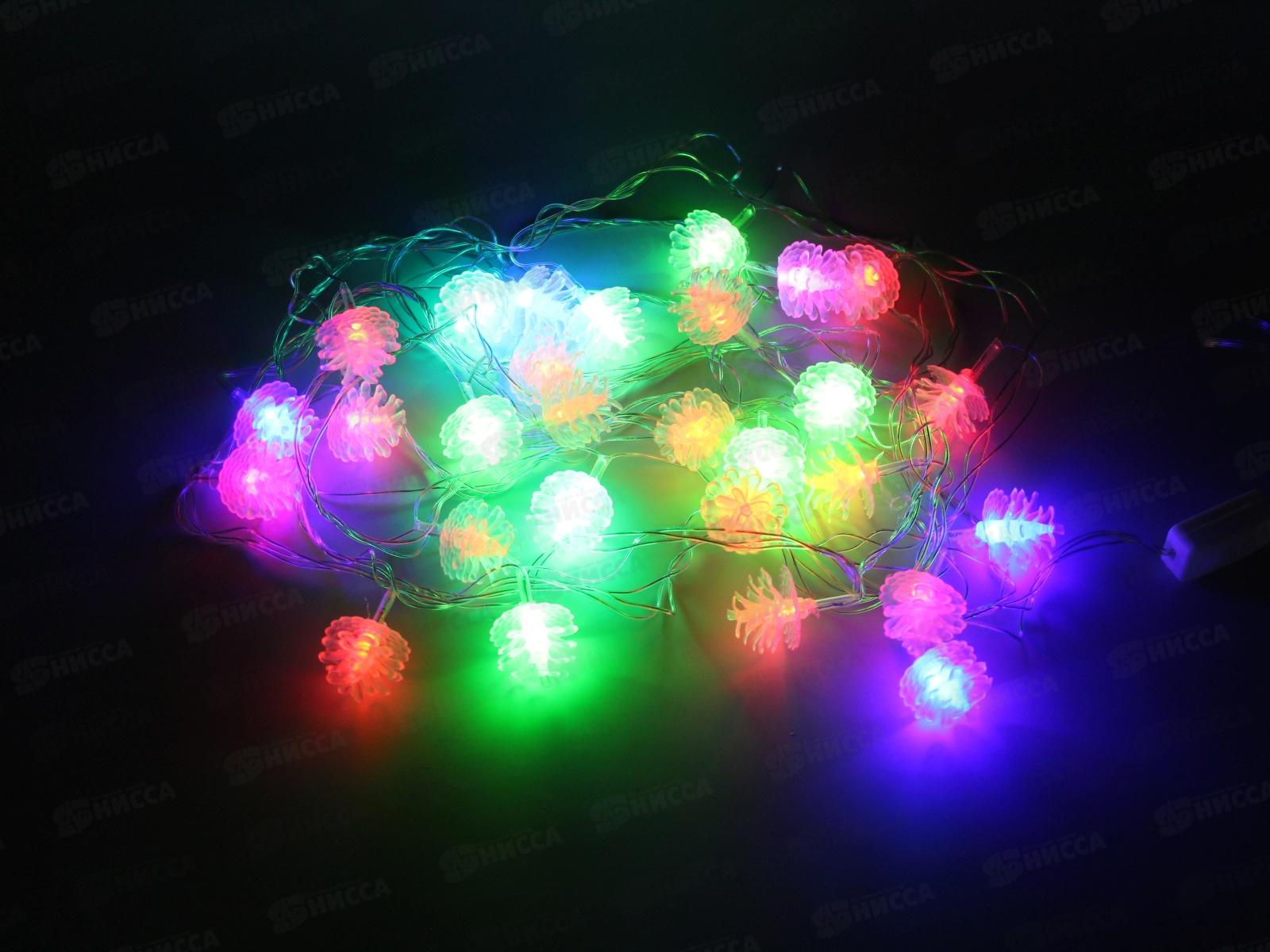 Гирлянда 4,5м &quotШишка маленькая&quot LED28 240v цв.мульт AL-3716 *150