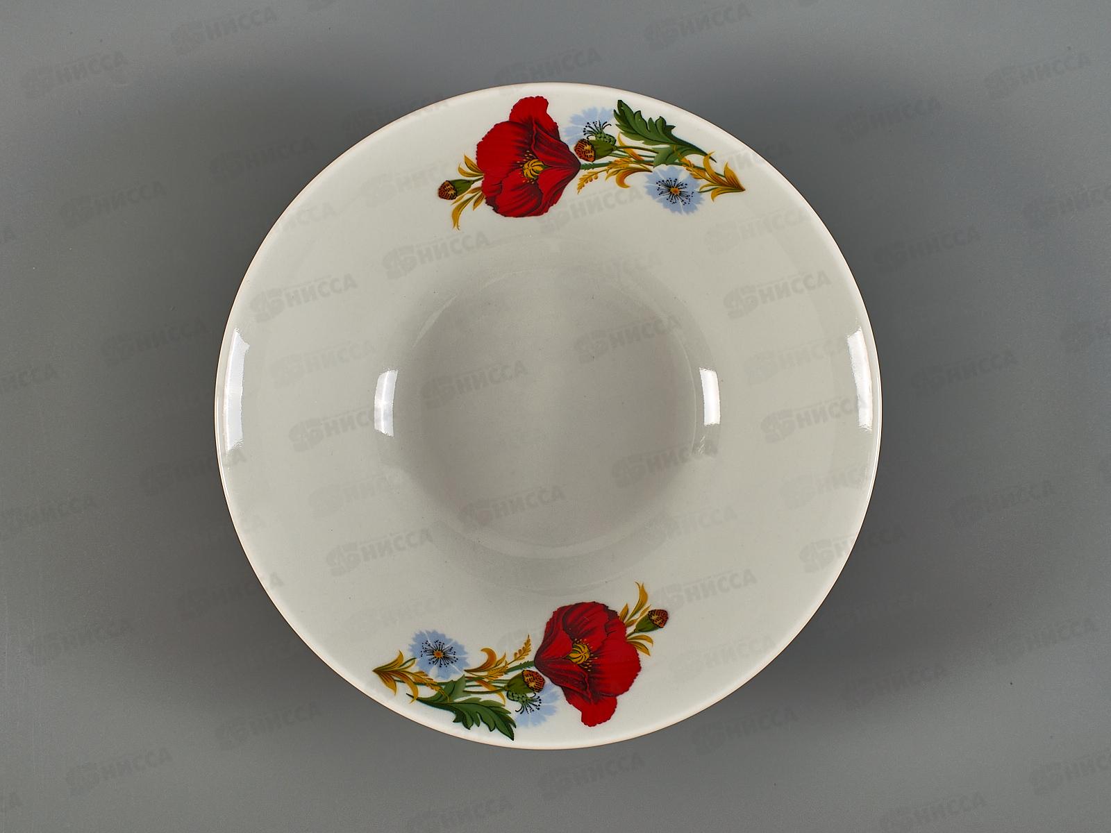 Салатник 600 см3 Идиллия Маки красные 4С0331 *15