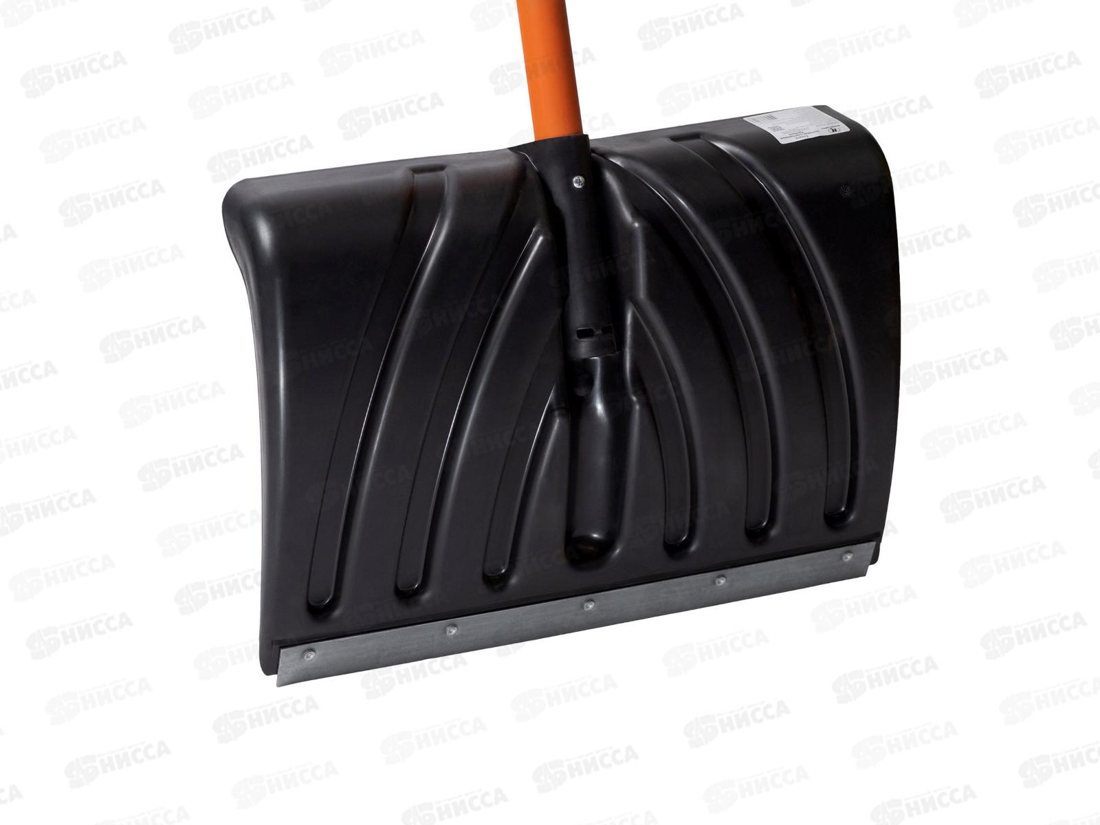 Лопата снеговая Крепыш алюминиевый черенок в оплетке и V-образная ручка, 465*340мм *10