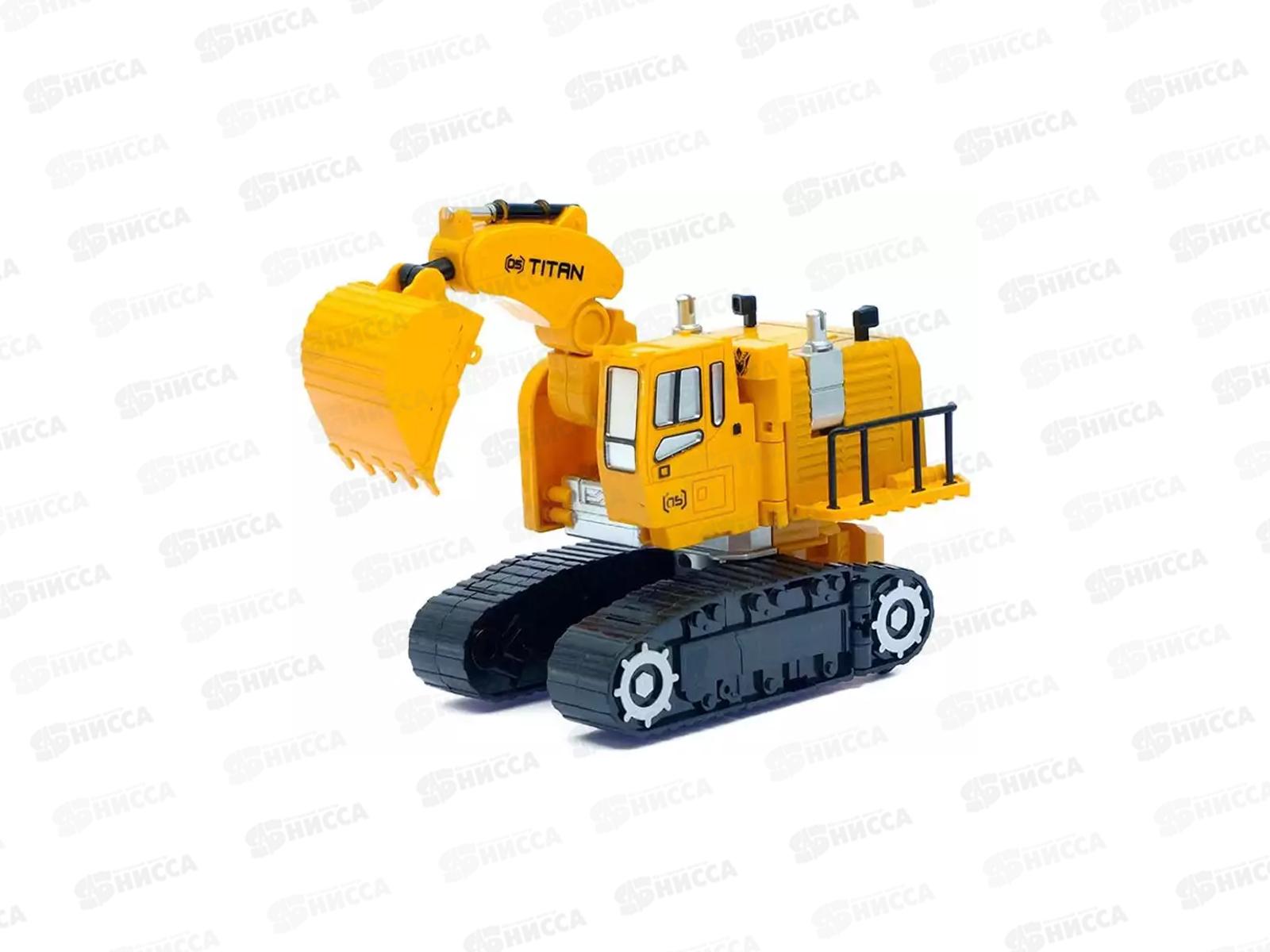 Трансформер KY 80305-05L Экскаватор металлический   на картоне  *6   гб