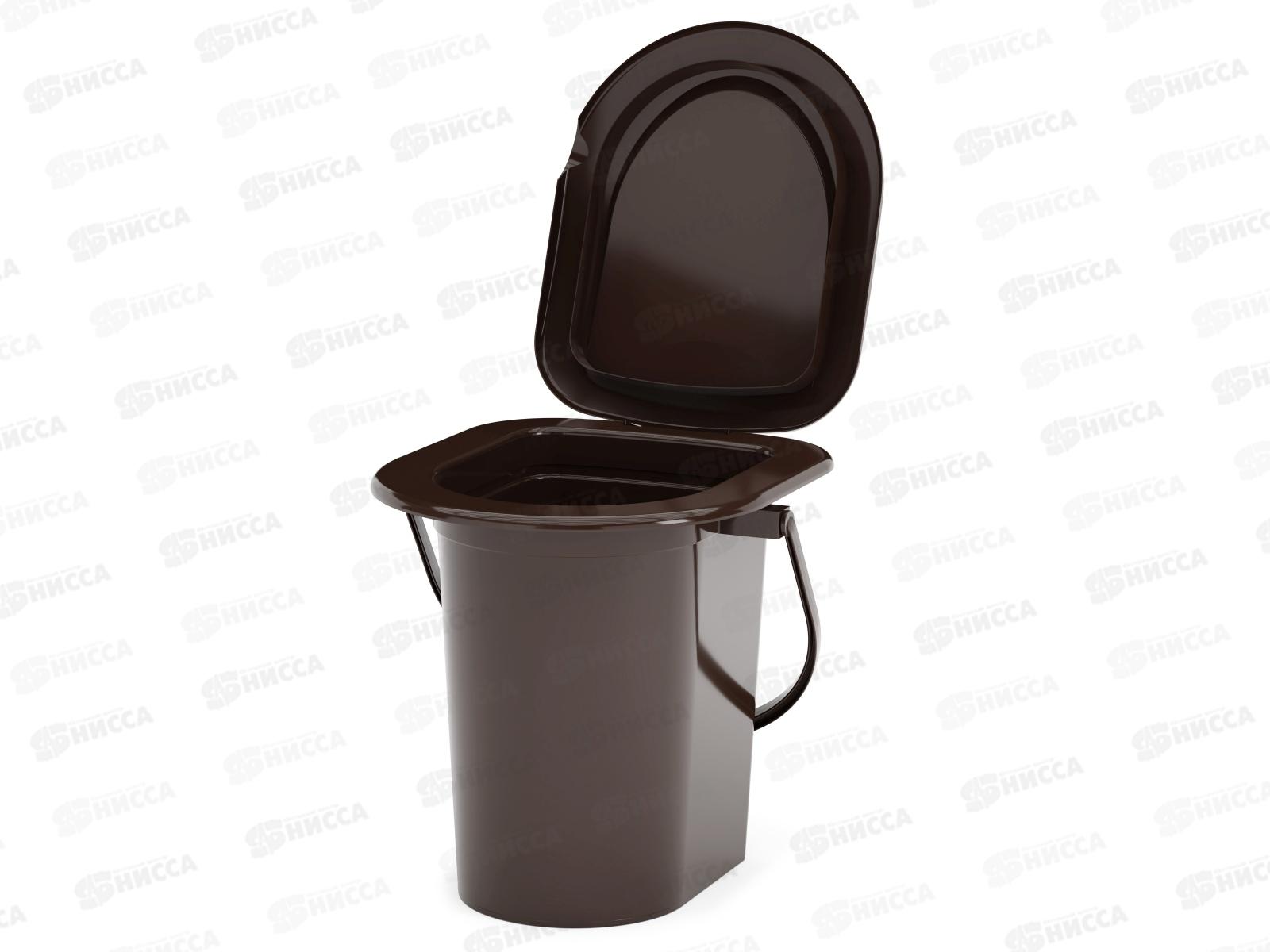 Ведро-туалетное 17л коричневое  *10 М1319