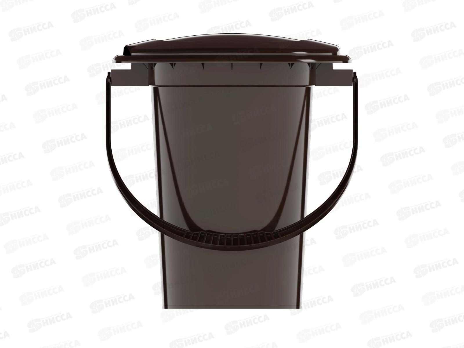 Ведро-туалетное 17л коричневое  *10 М1319