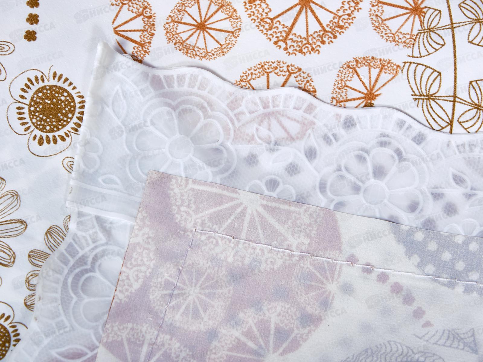 Скатерть-клеенка Колорит Перспектива с винил кружевом 135*180см в ассортименте