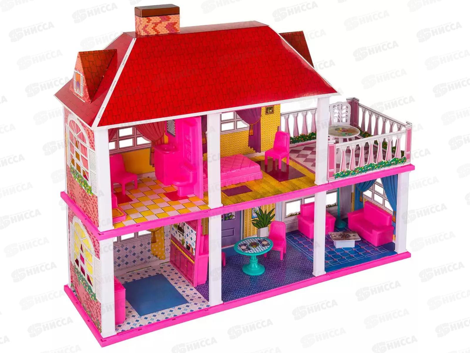 Дом для куклы 6980, 4 комнаты с террасой  *3  гб