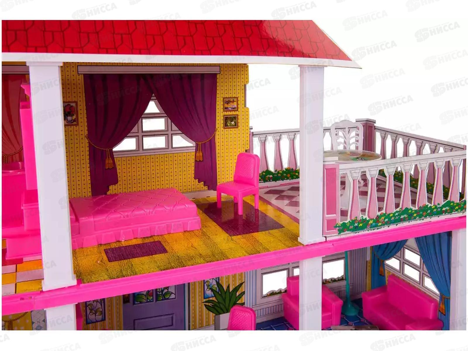 Дом для куклы 6980, 4 комнаты с террасой  *3  гб