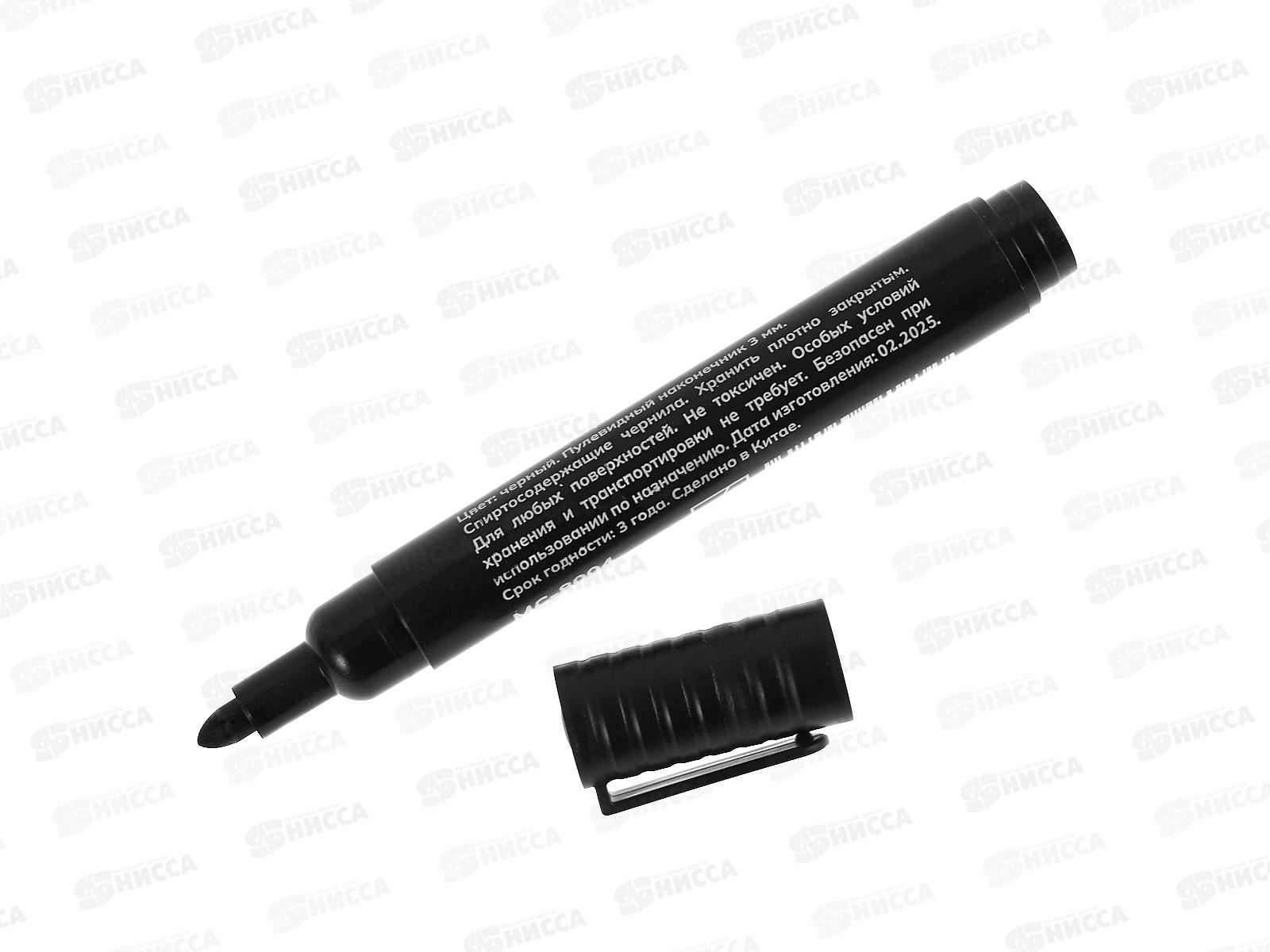 Маркер BASIR 8004 перманентный  черный  3мм *12/960