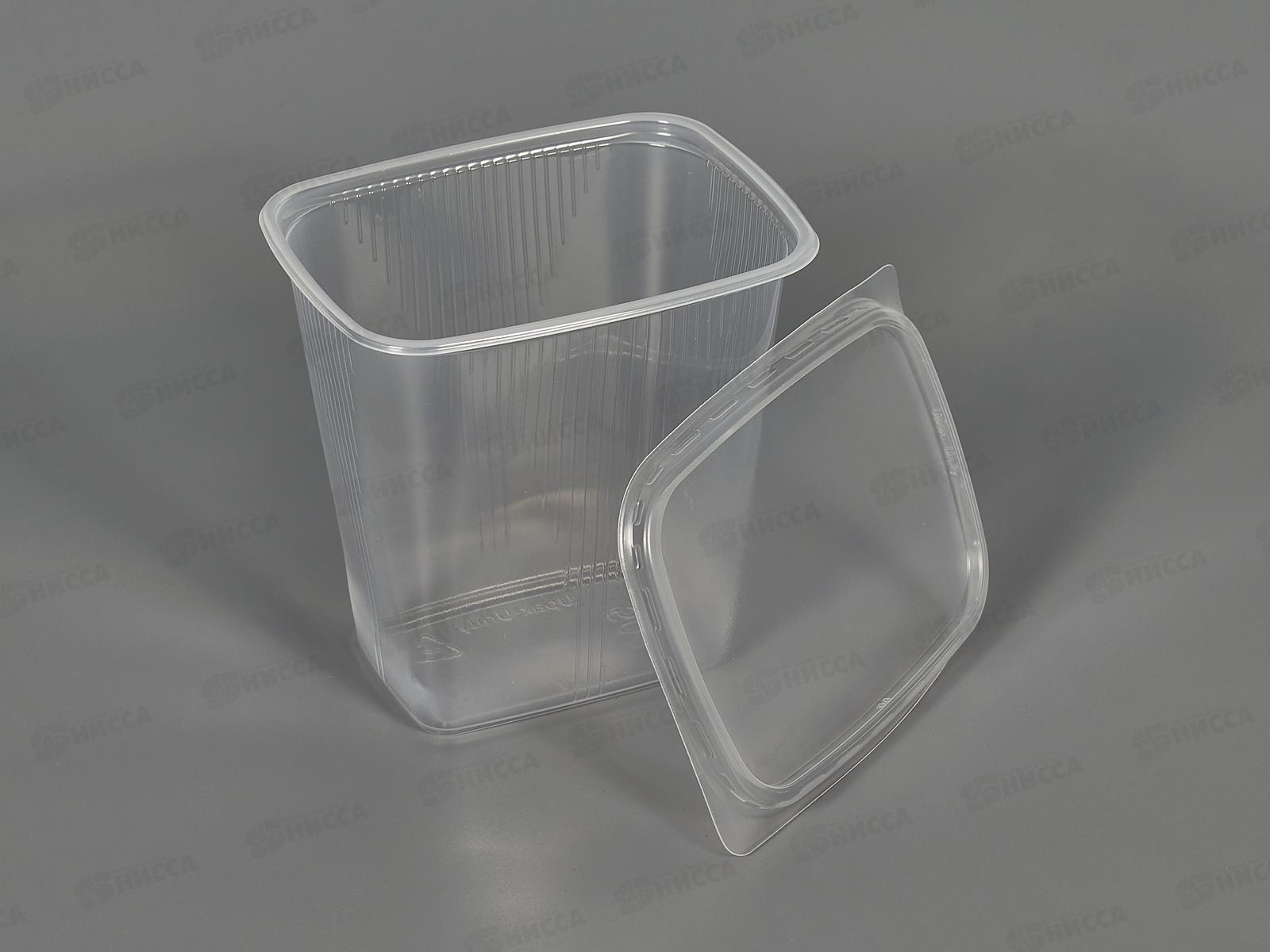 Контейнер одноразовый UP 500 мл прямоугольный 108*82*106мм*100/1000