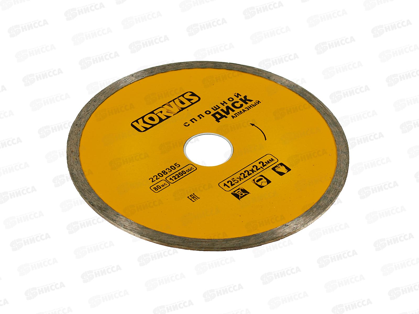 Диск алмазный сплошной 125*2,2*22мм  2208305  Л