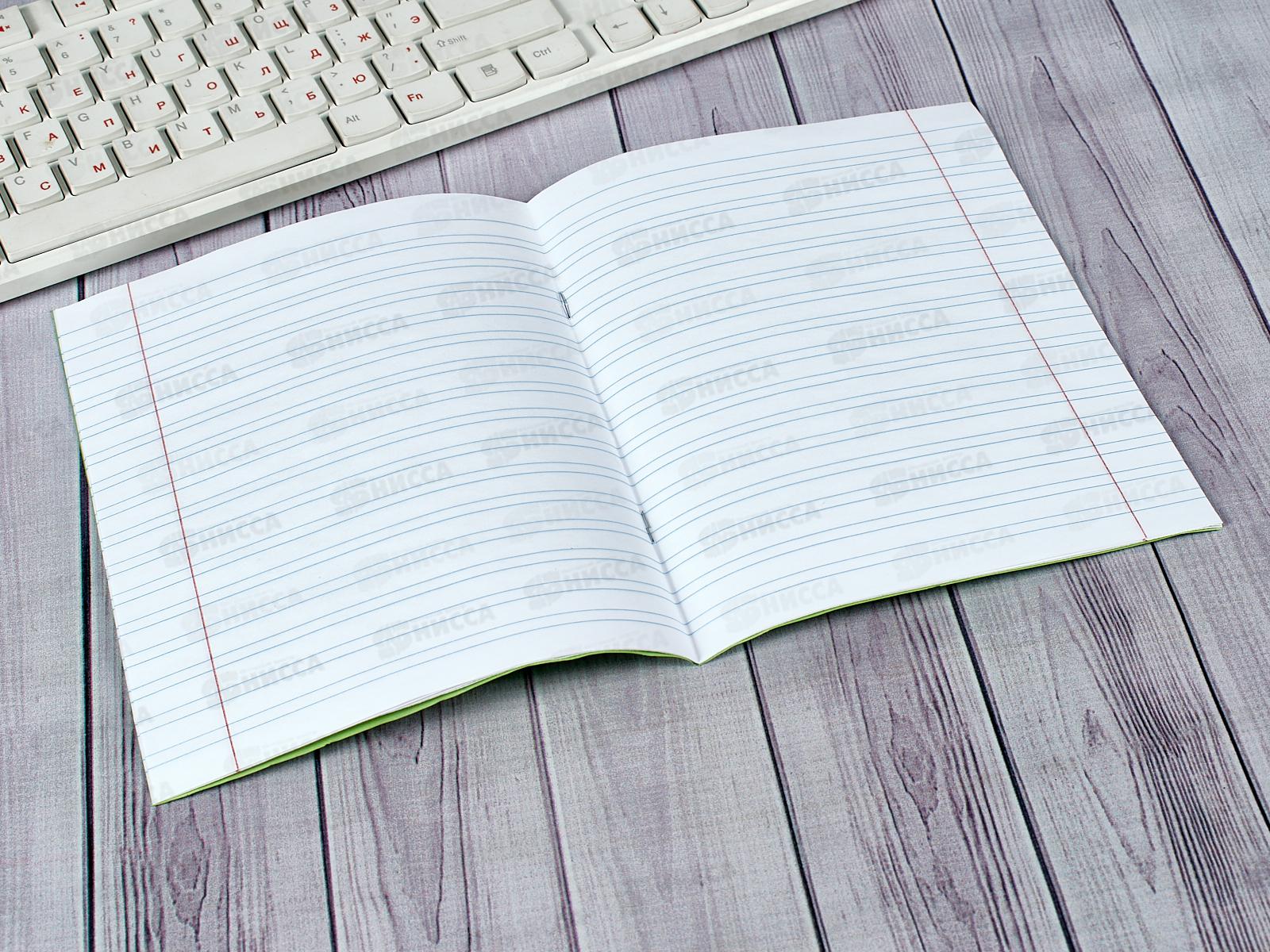 Тетрадь 12 листов в узкую линию Hatber зеленая обложка, 05112 *20/360