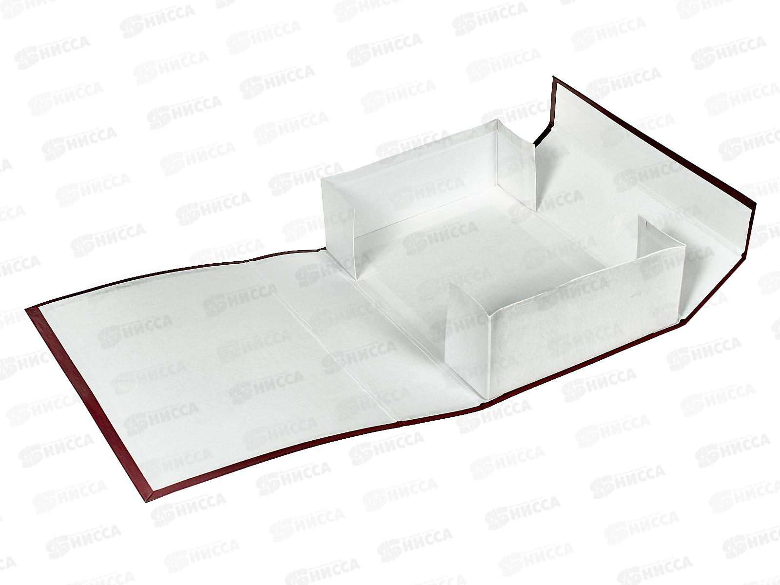 Папка архивная  9см с завязками ПГС бордовая *8