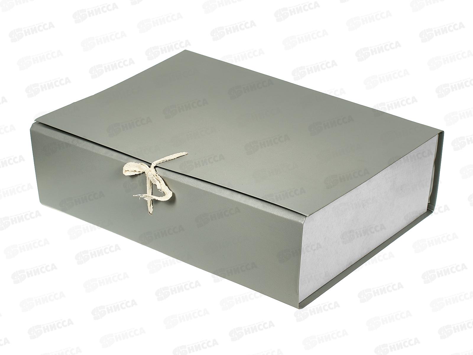 Папка архивная  9см с завязками ПГС серая *8