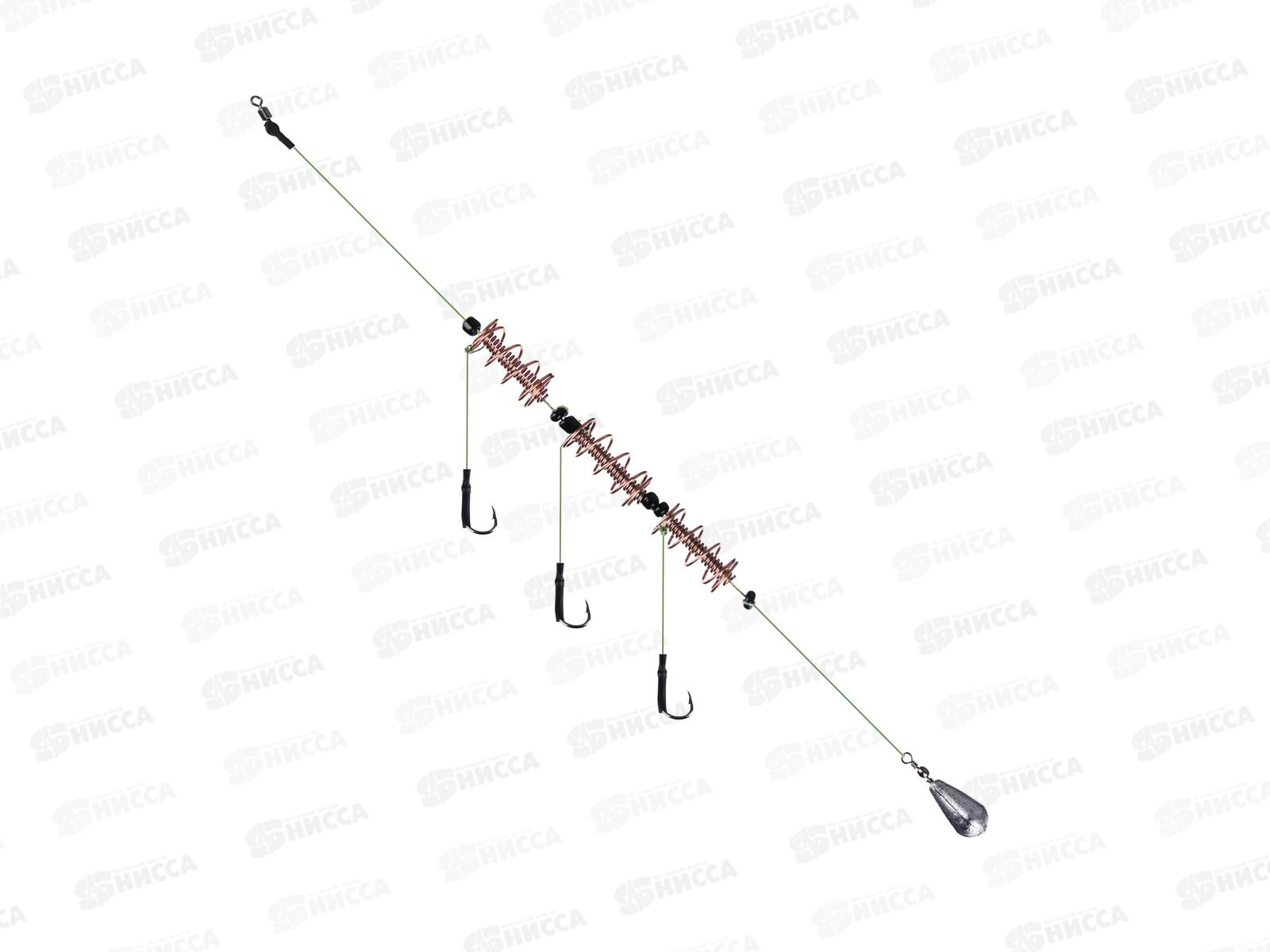 Набор снастей 3шт AZOR фидерные с эффектом самоподсечки &quotсмерть карася&quot 148-012 г