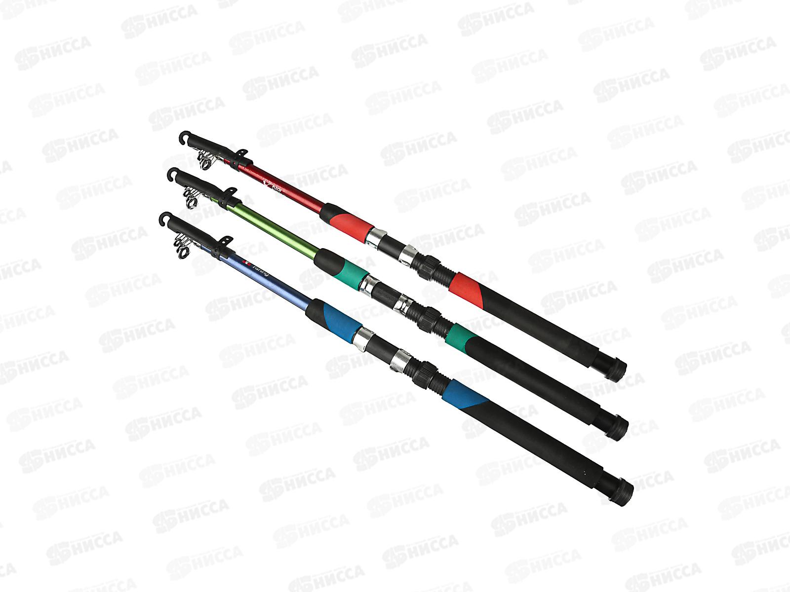 Спининг AZOR файбергласс телескопический, 30-60гр. 2,1м 3цвета 149-057 г