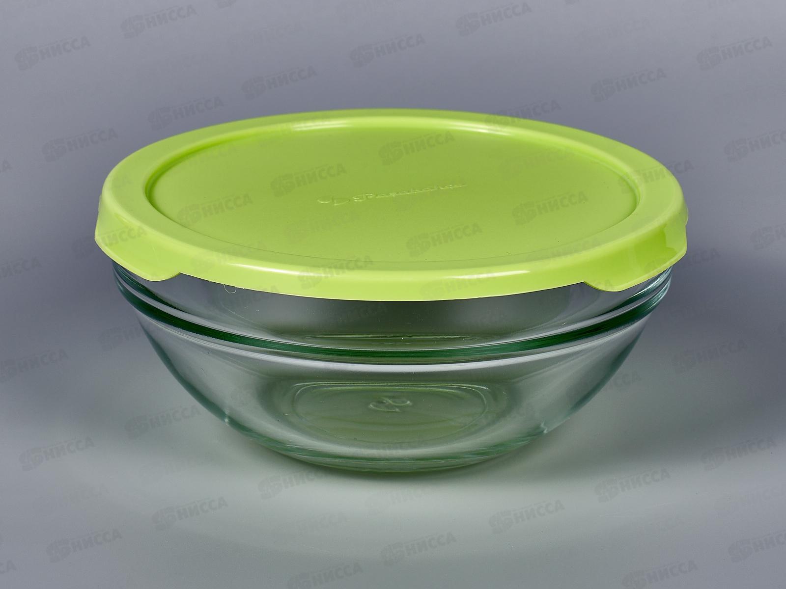 Набор салатников 6пр CHEF&quotS d-140мм с зеленой крышкой 53553 Green *8