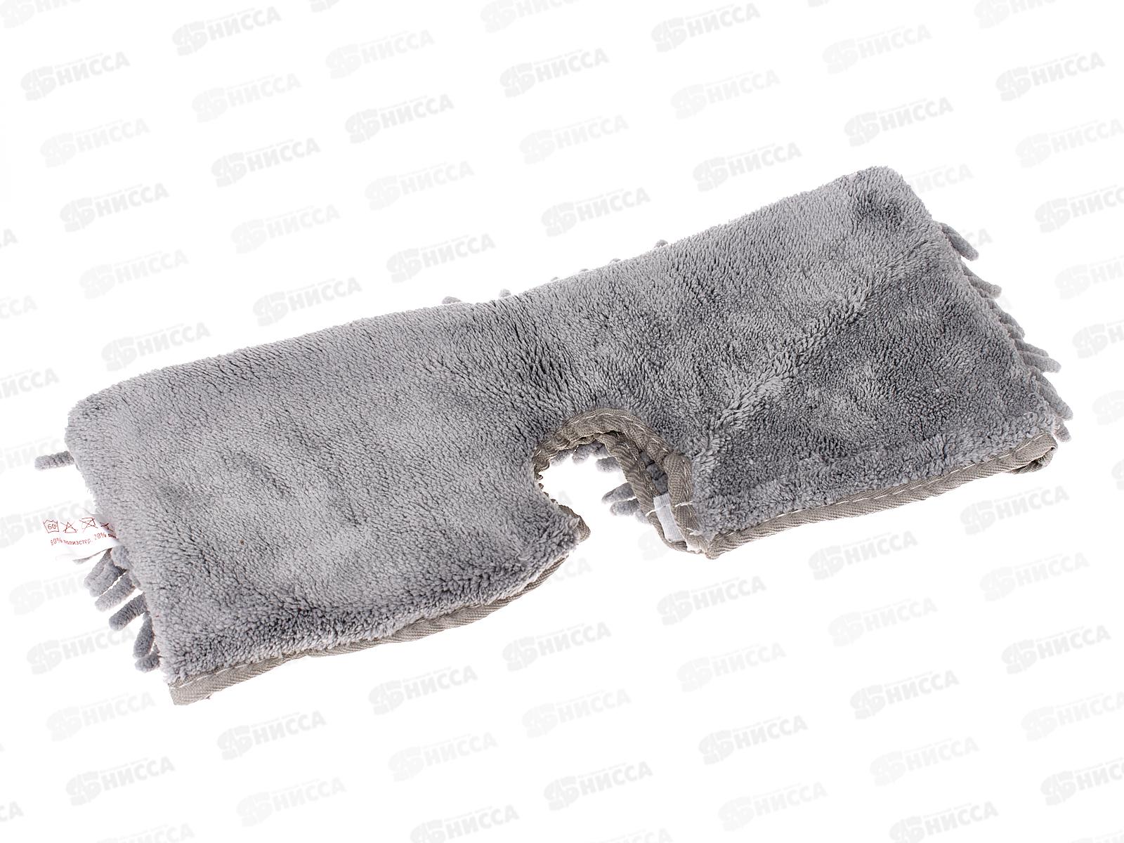 Насадка для швабры 2х-сторонняя Умничка микрофибра+шенилл зеленый KD-8125R *50