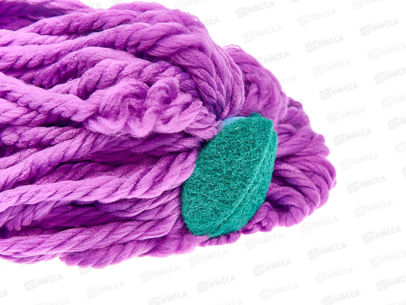 Швабра твист &quotУмничка&quot микрофибра телескопическаяручка 130см фиолетовая KD-8210 *20