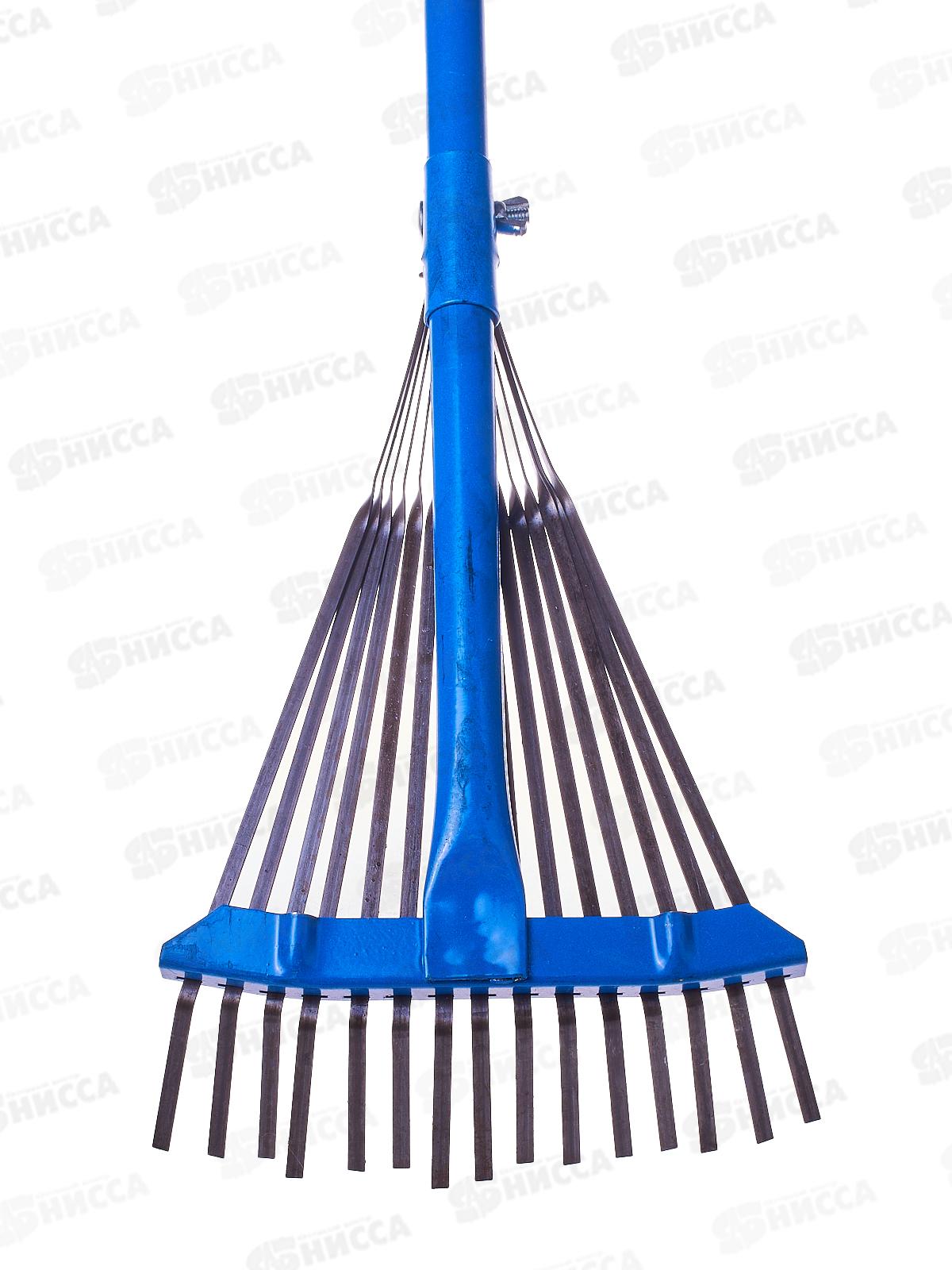 Грабли веерные раздвижные проволочные 15-зубые на металлической ручке, с649 (Павлово)  *10