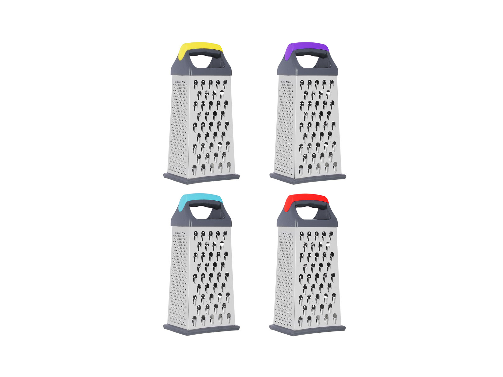 Терка 4-х сторонняя 22см жестяная, 4 цветные  ручки, VETTA 885-106    г