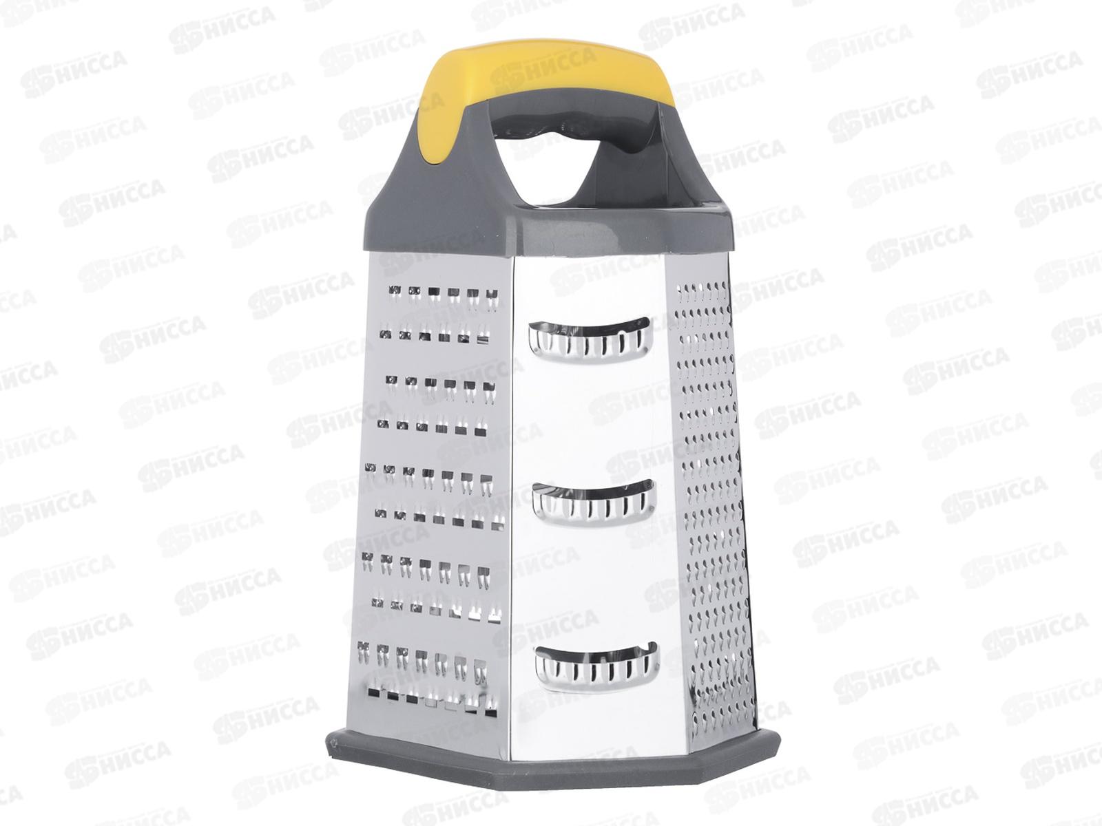 Терка 6-ти сторонняя 22см жестяная, 4 цветные ручки, VETTA 885-107    г