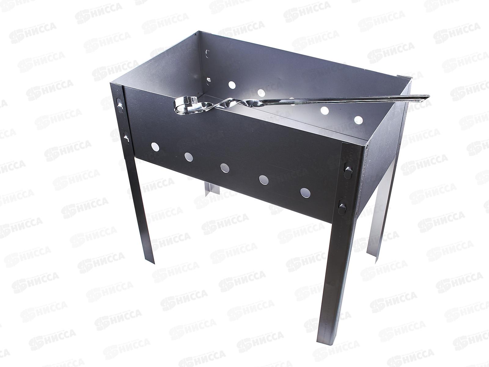 Мангал 400*250*140 в коробке (0,5мм) М-3. 5 шампуров, уголок СП0003