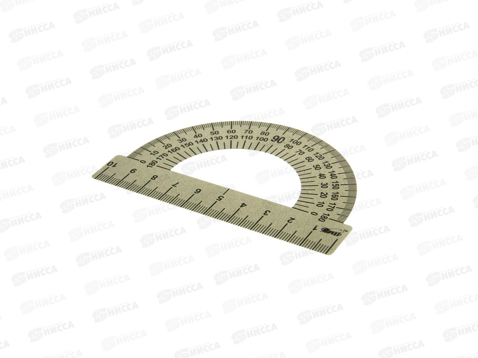 Транспортир 180градусов ПЧЕЛКА стальной, ТС-10 *100/3000