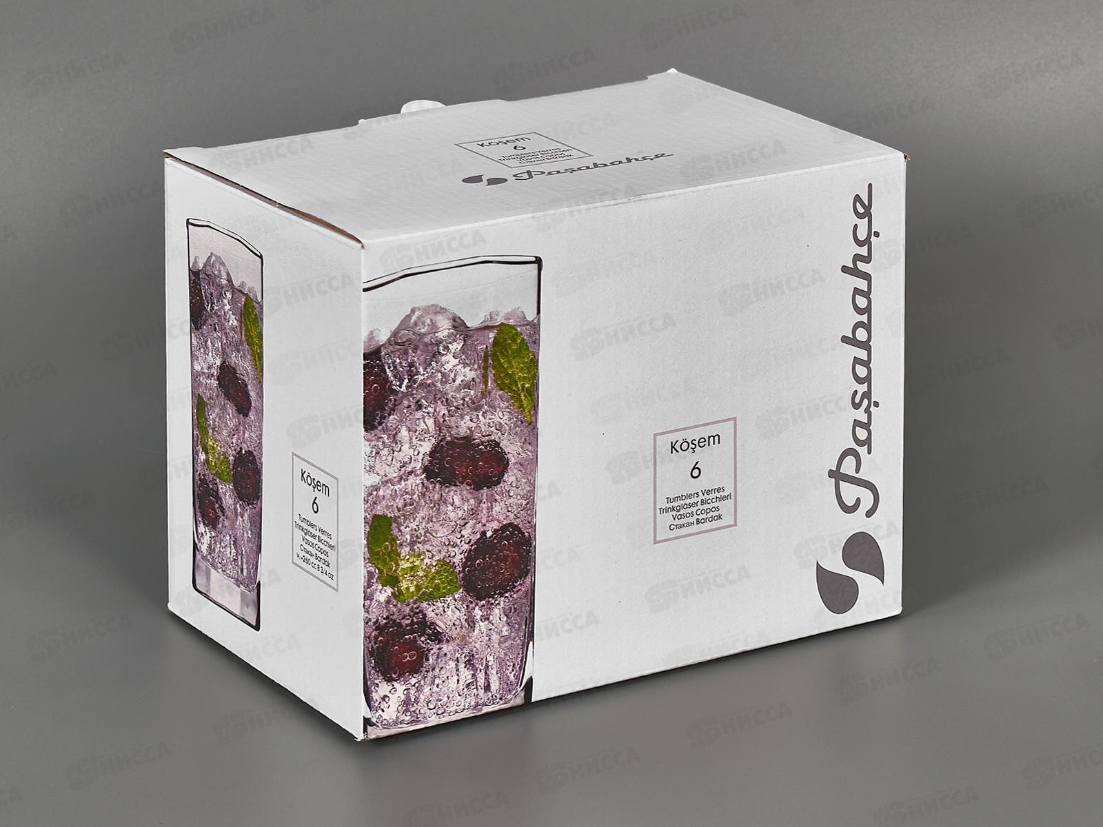 Набор стаканов для коктейля KOSEM 264cc 6штук  42078  *8