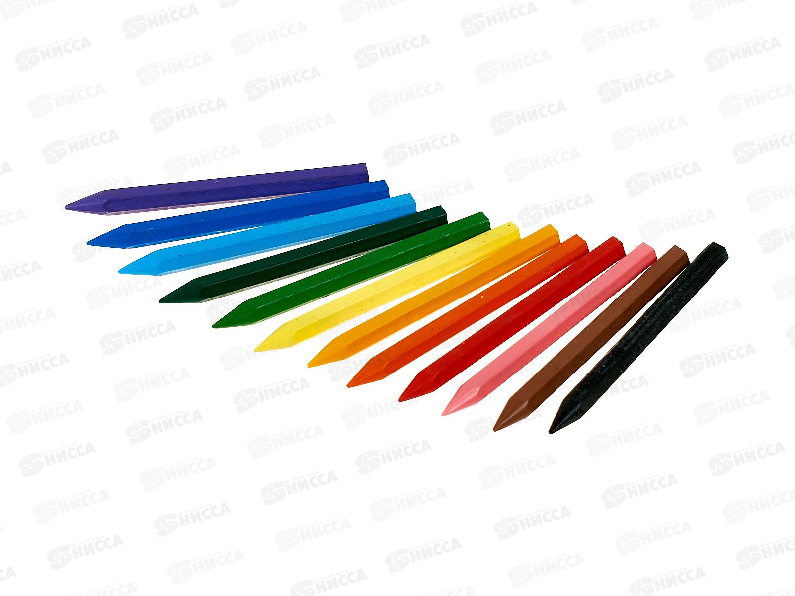 Мелки восковые ЛУЧ Zoo 12 цветов, картонная упаковка, 12с865-08 *40