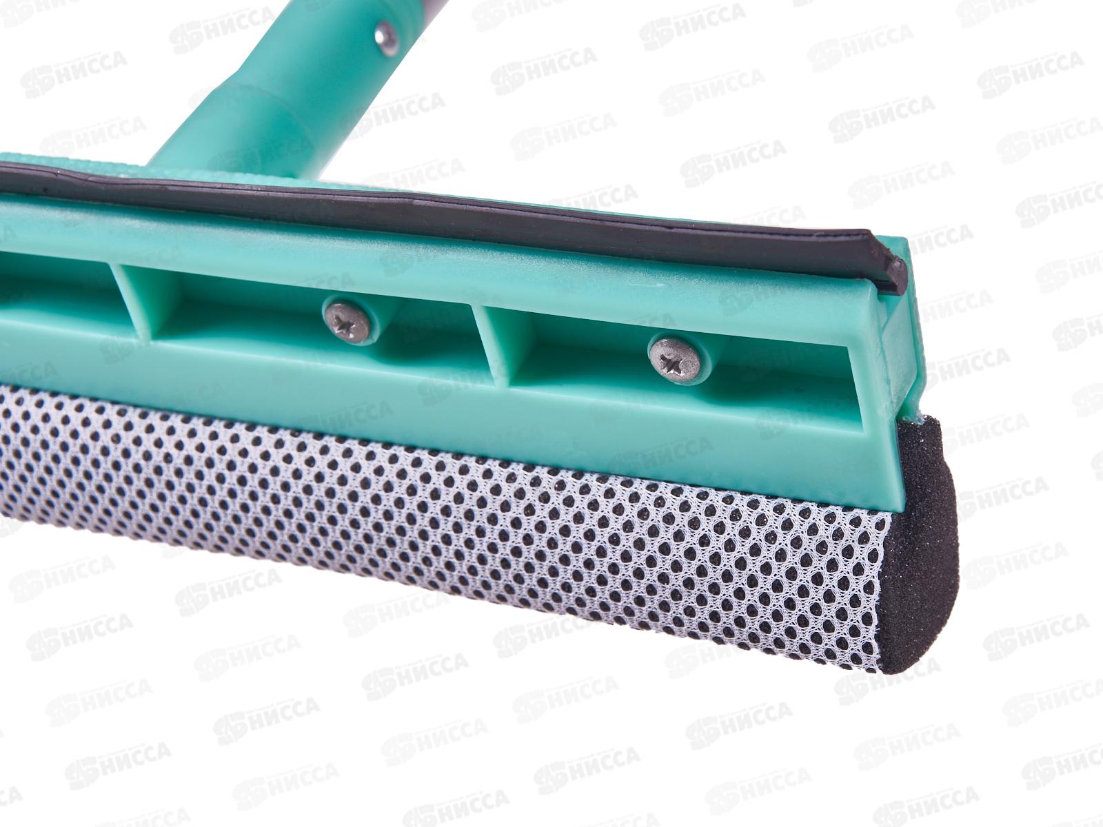 Окномойка &quotУмничка&quot 25см с телескопической ручкой 120см изумруд *50 WR014