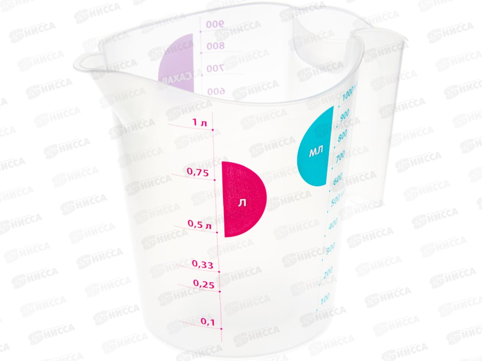 Кувшин мерный 1л Прозрачный М1206 *21