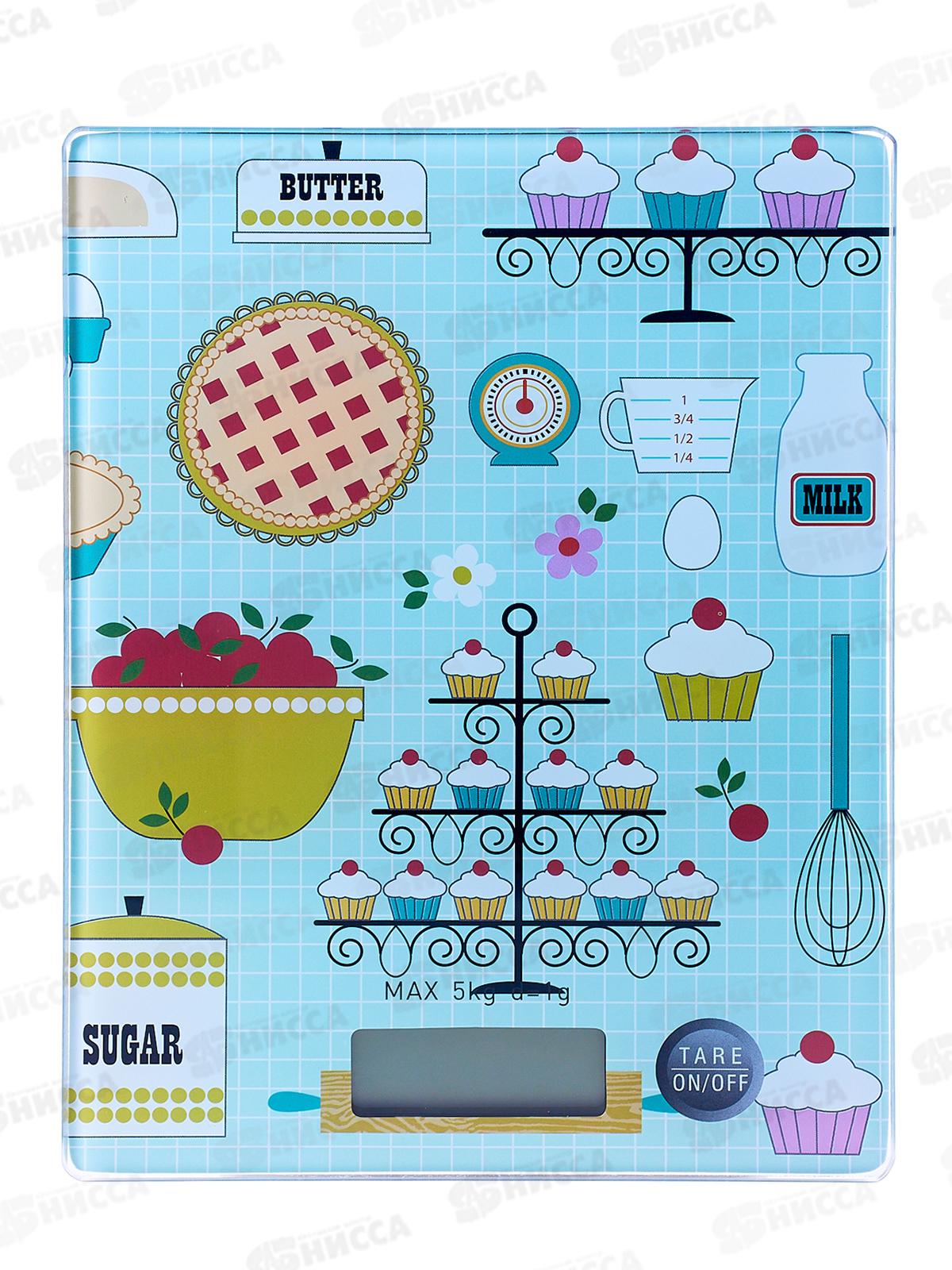 Весы настольные, плоские, со стеклянной площадкой, вес до: 5кг, AL-5099 *24