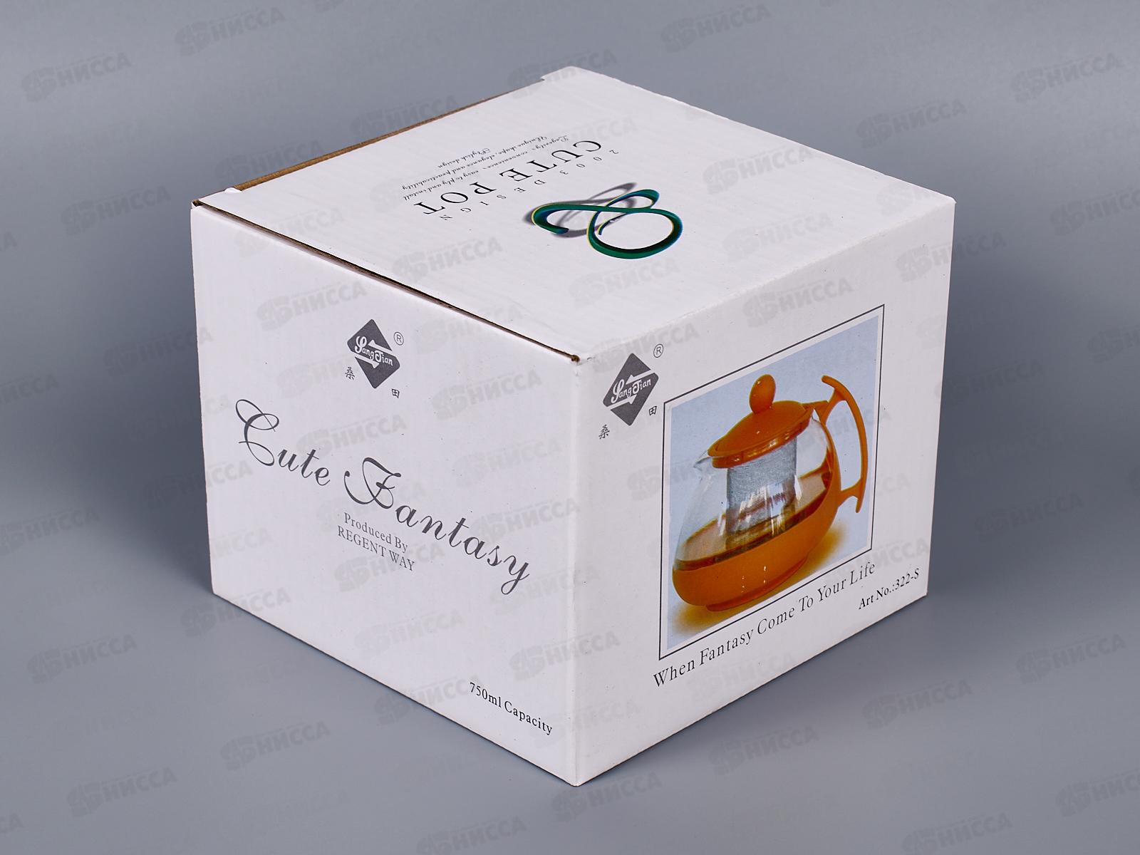 Чайник заварочный 750 мл, стекло, AL-55360 *36