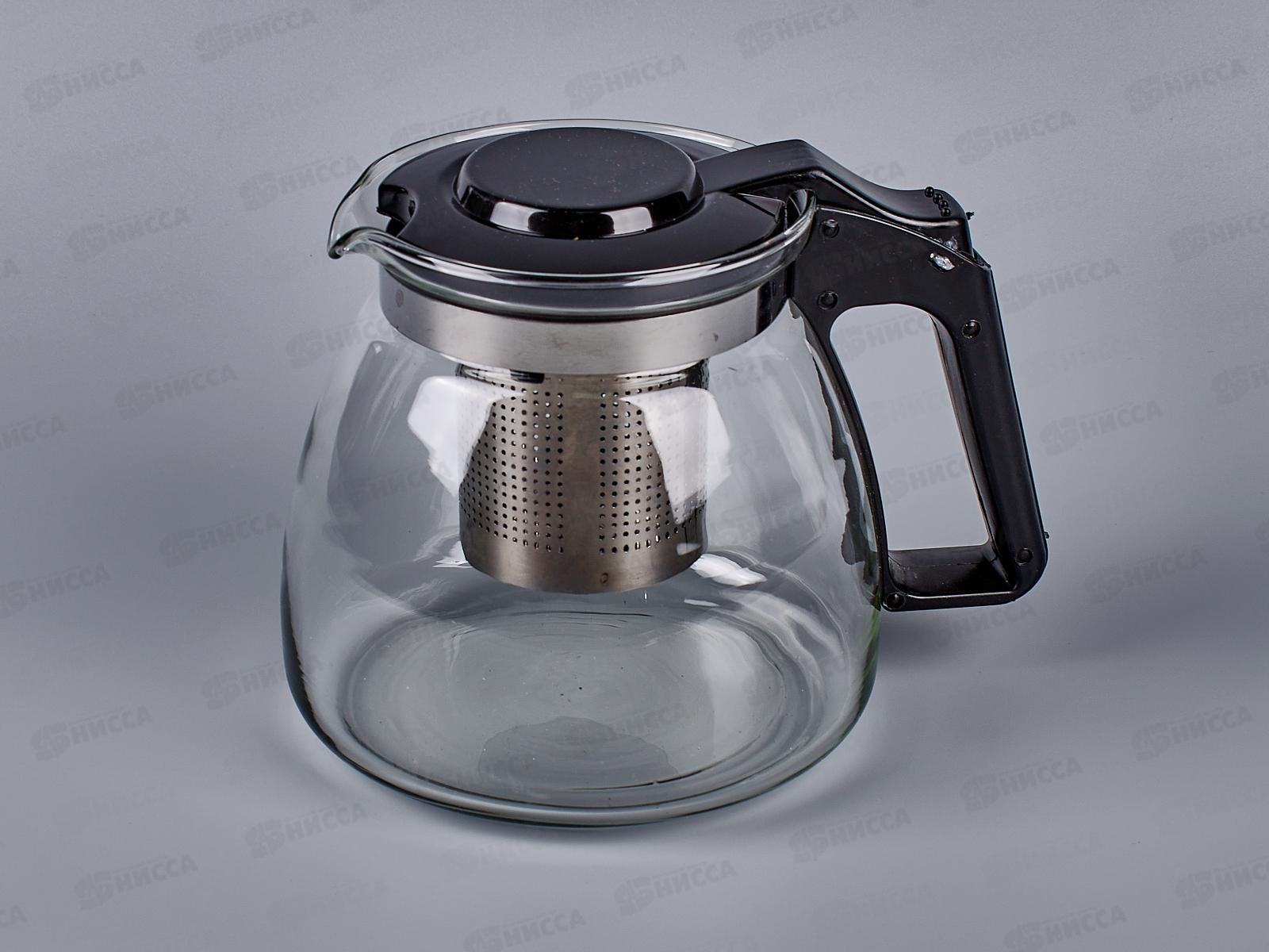 Чайник заварочный 1100 мл., стекло, + 4 кружки, AL-55384 *24