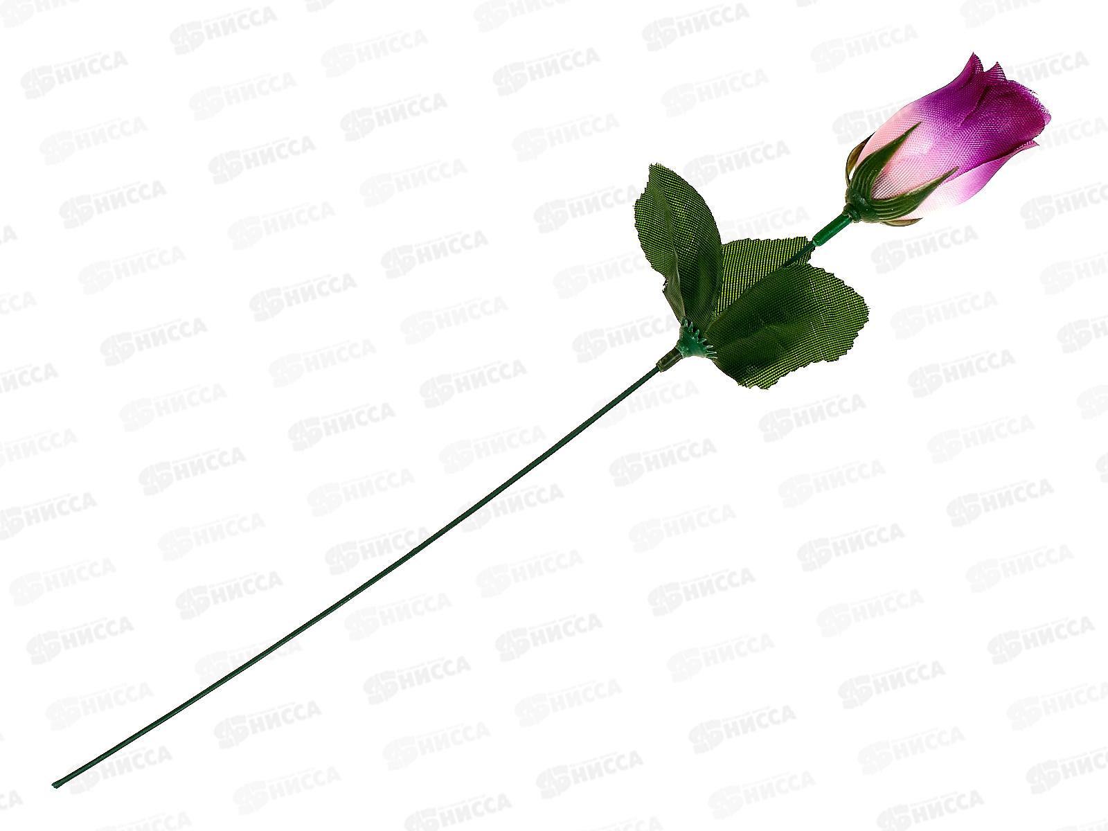 Цветы искусственные 23см роза сиреневая 1376817*20