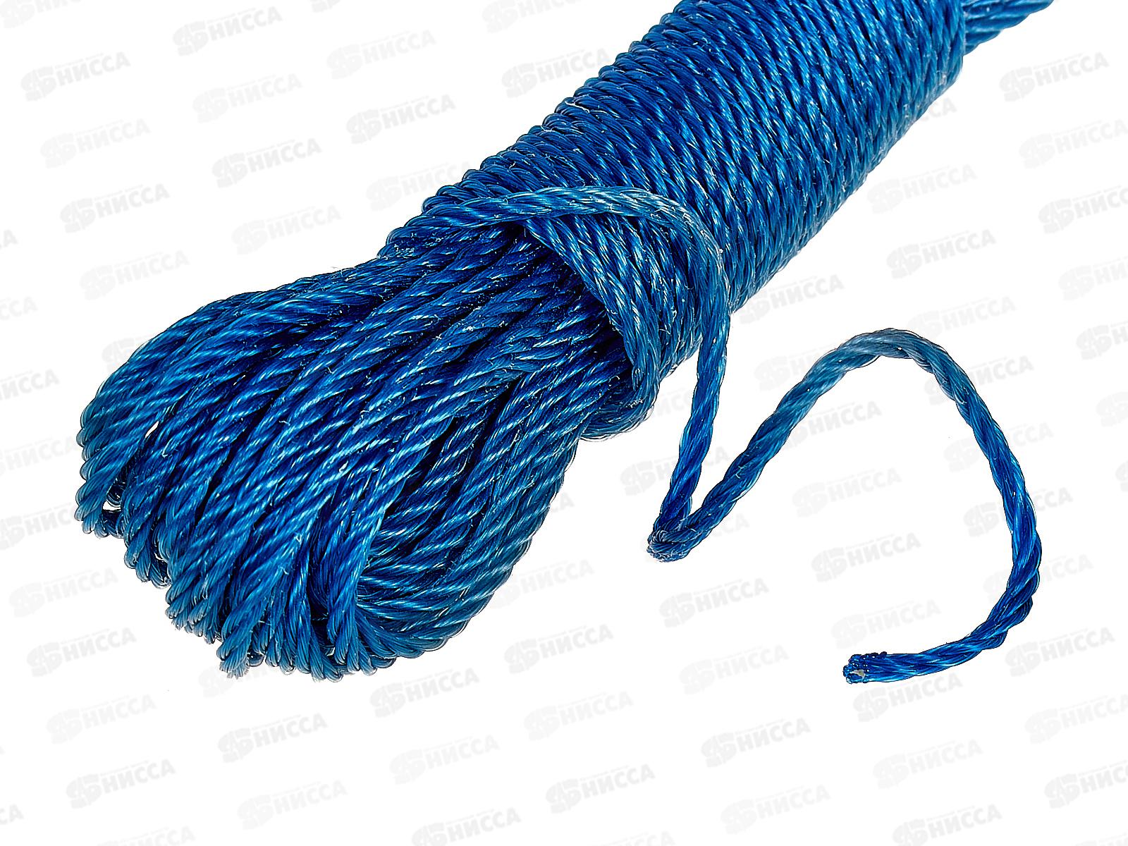 Веревка бельевая 10м х 3мм, цвет в ассортименте, AL-230 *12/600