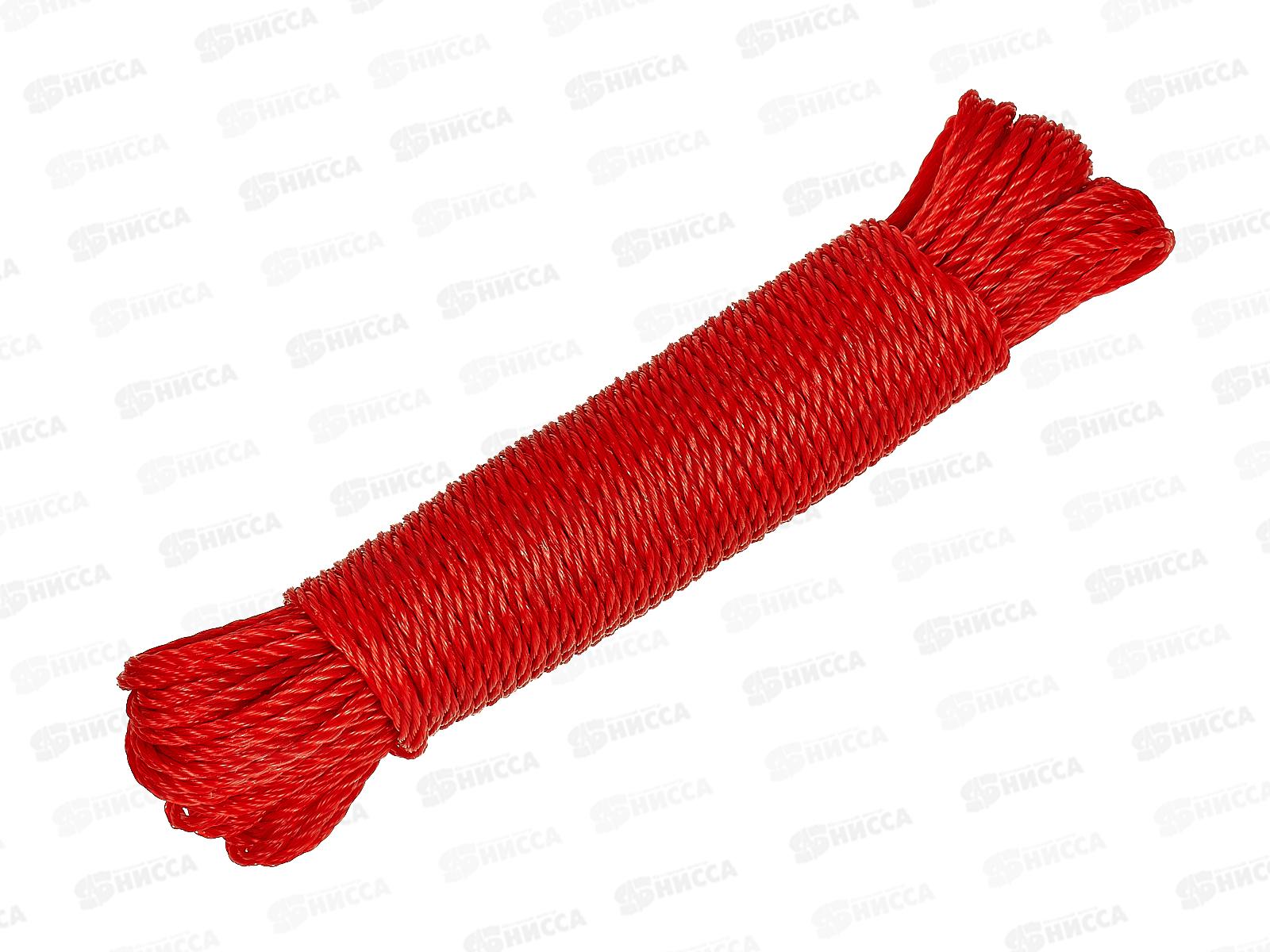 Веревка бельевая 20м х 4мм, цвет в ассортименте, AL-235 *12/360