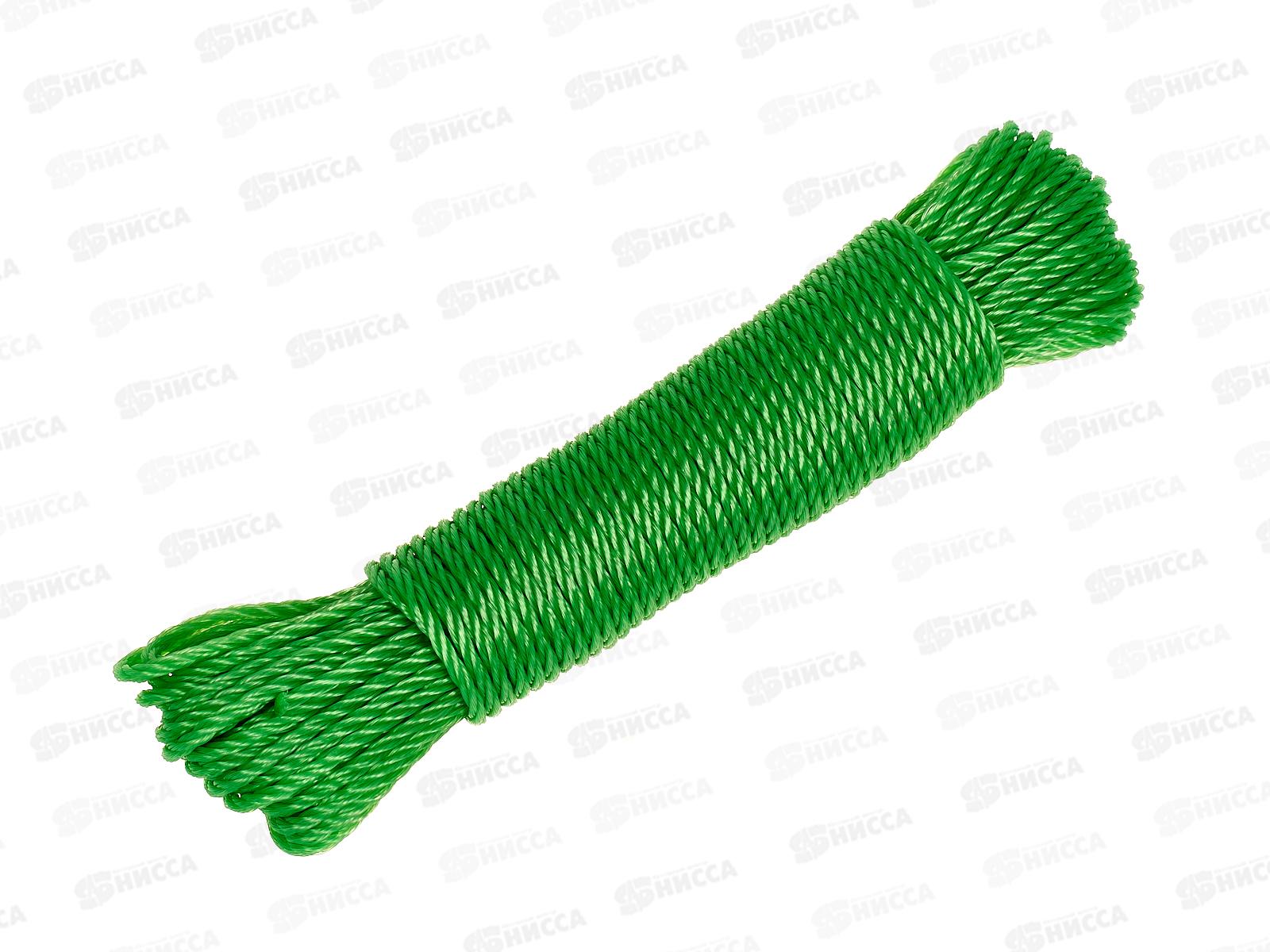 Веревка бельевая 20м х 4мм, цвет в ассортименте, AL-235 *12/360