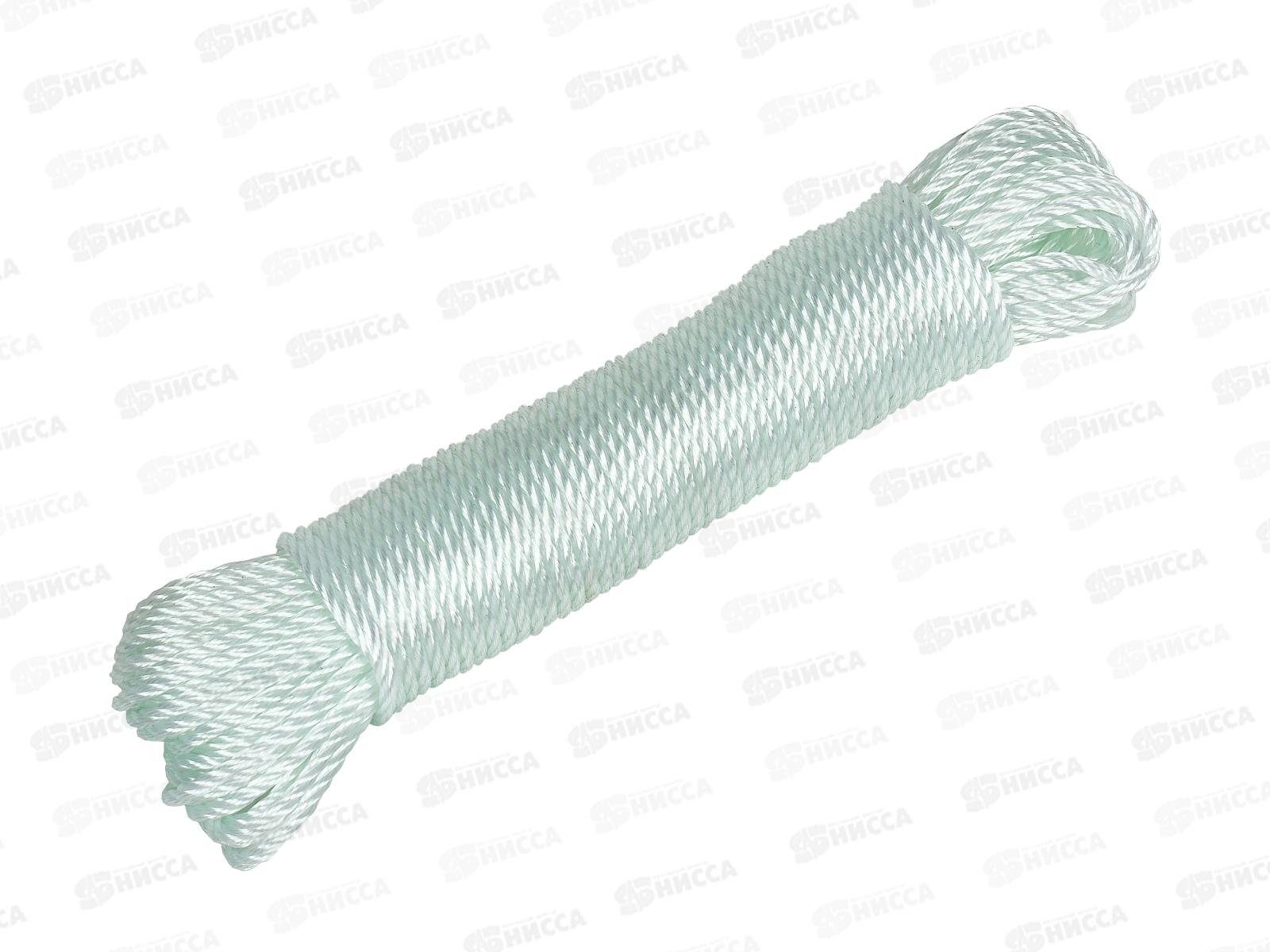 Веревка бельевая 20м х 4мм, цвет в ассортименте, AL-235 *12/360