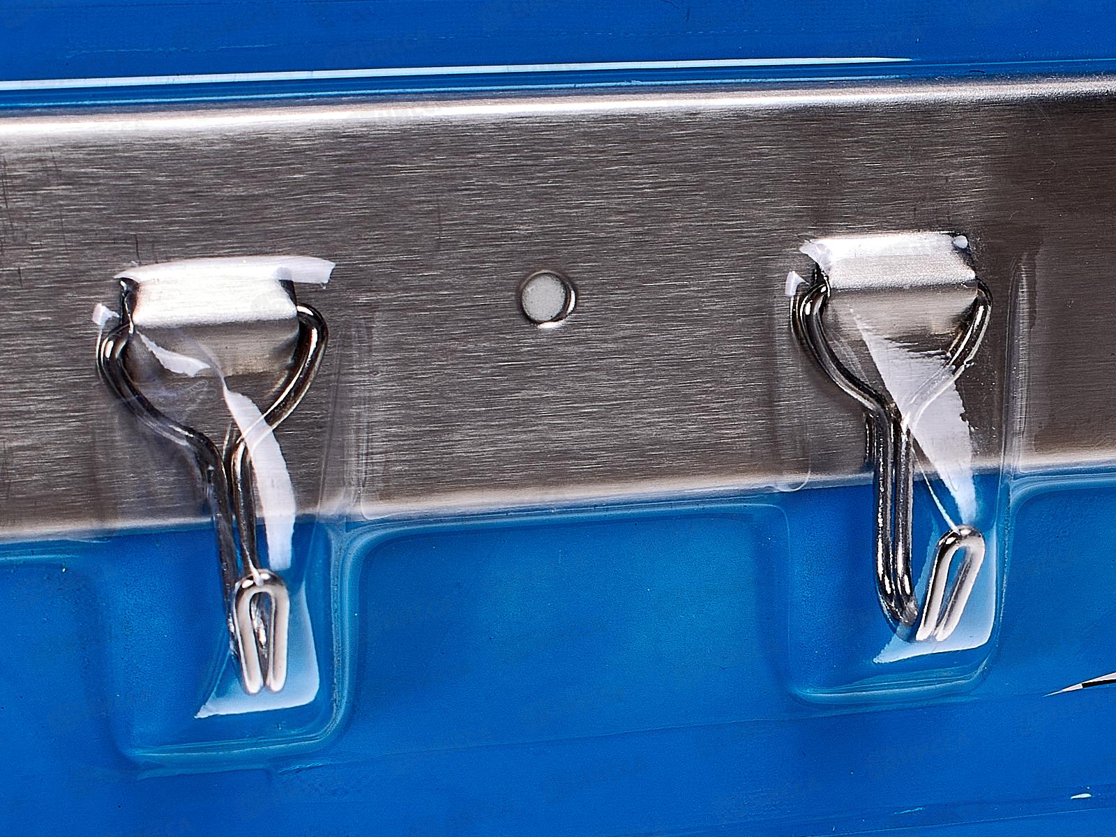 Крючок металлический на липучке, универсальный, планка 4 крючка, AL-177 *192