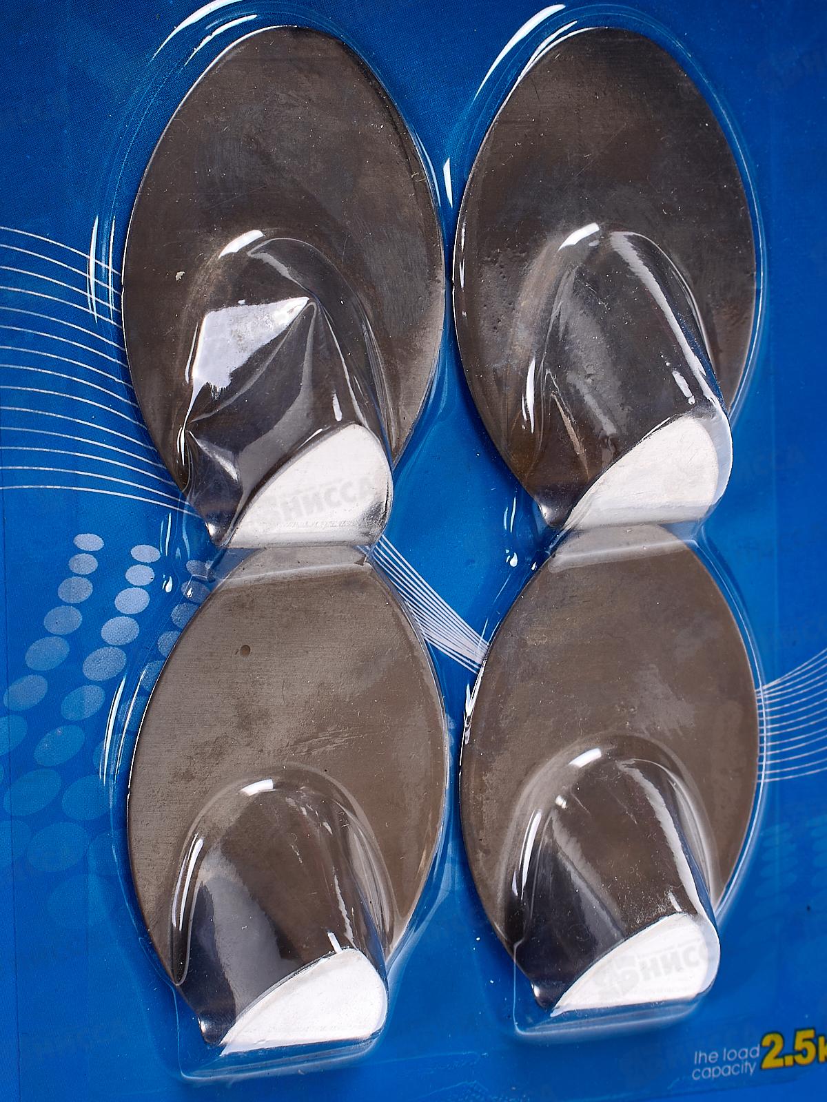 Крючок металлический на липучке, универсальный, набор 4 шт., AL-6625 *240