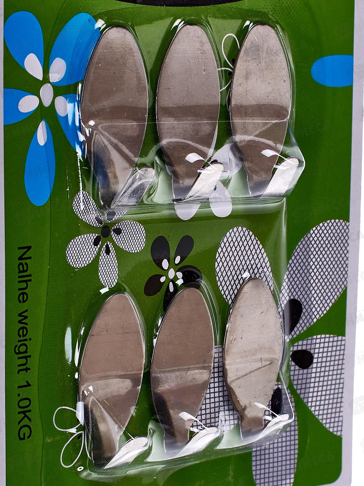 Крючок для полотенец на липучке, набор 6 шт, AL-6627 *480