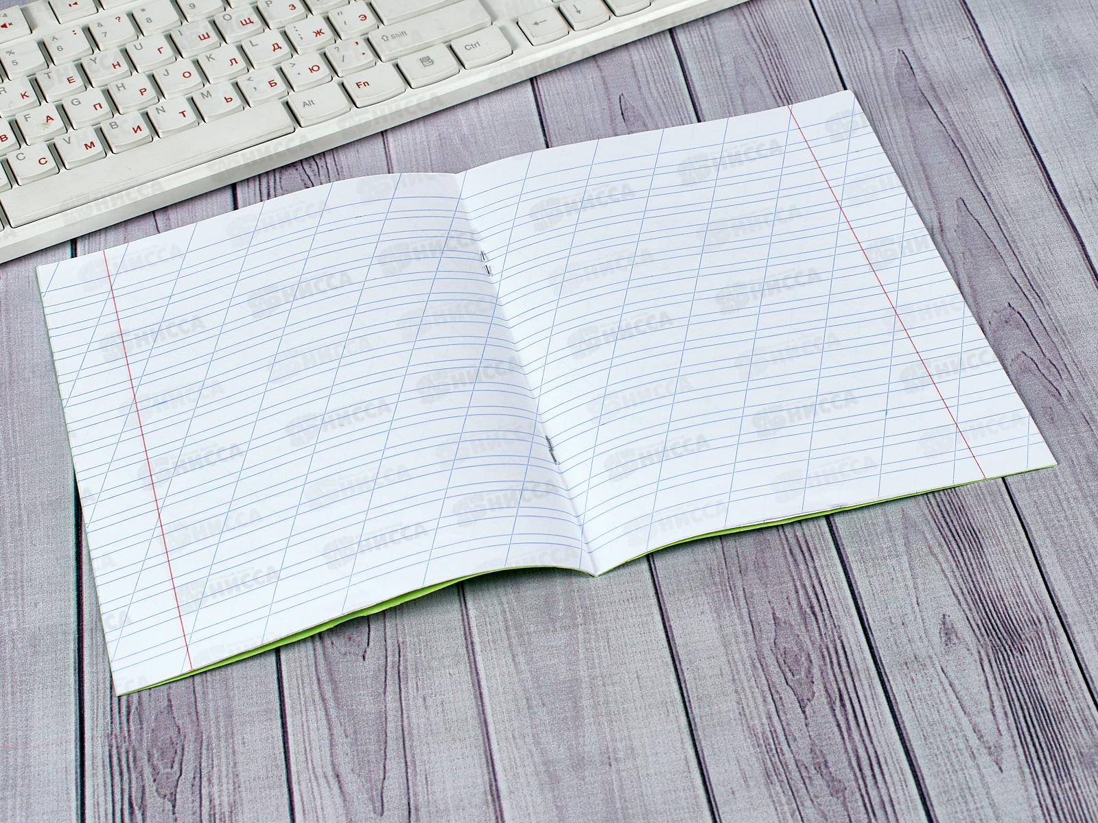 Тетрадь 12 листов в косую линию Hatber зеленая обложка, 05112 *20/360