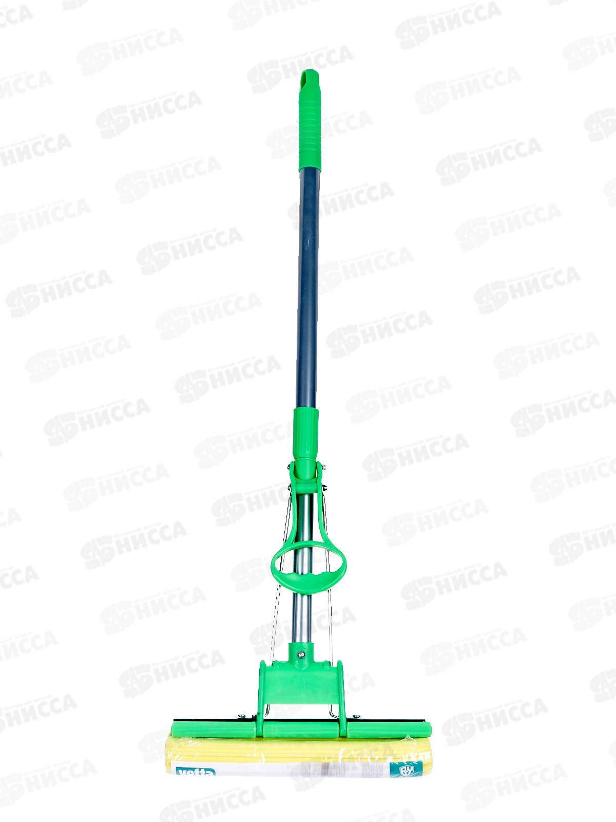 Швабра ПВА VETTA стальная телескопическая ручка,110см 1рядный ролик 444-049 г