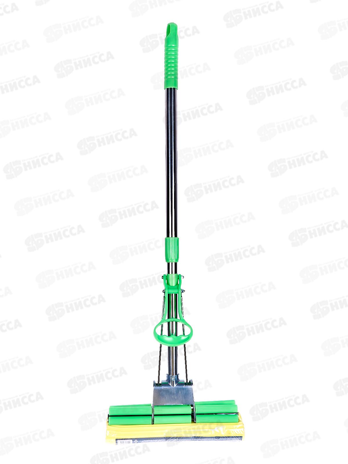 Швабра ПВА VETTA стальная телескопическая ручка,110см 2ряда ролик 444-167 г