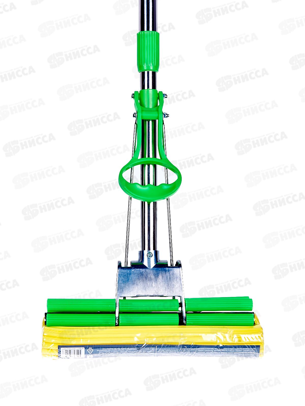 Швабра ПВА VETTA стальная телескопическая ручка,110см 2ряда ролик 444-167 г