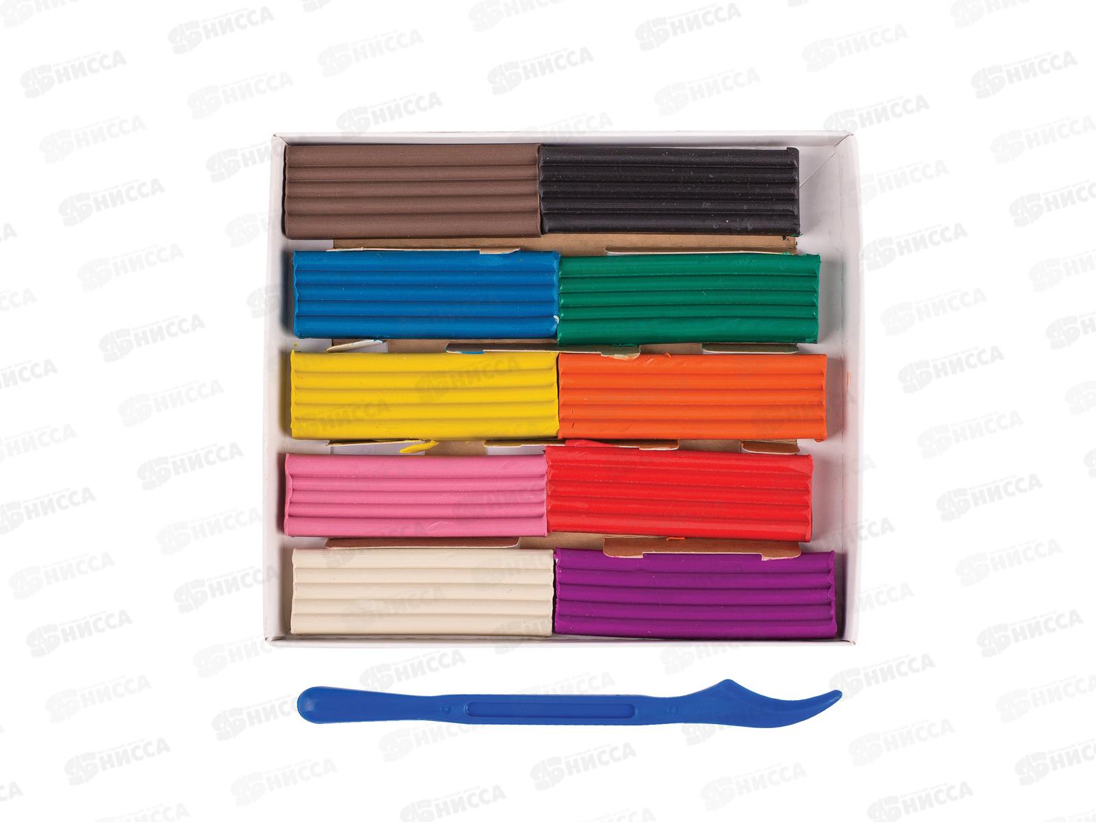 Пластилин 10 цветов 200 грамм ГАММА Мультики. со стеком 280017  *20