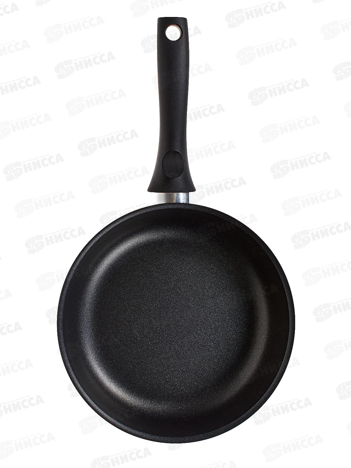 Сковорода 220/60-м с ручкой утолщенное  дно стеклянная крышка антипригарное покрытие  с223а *5