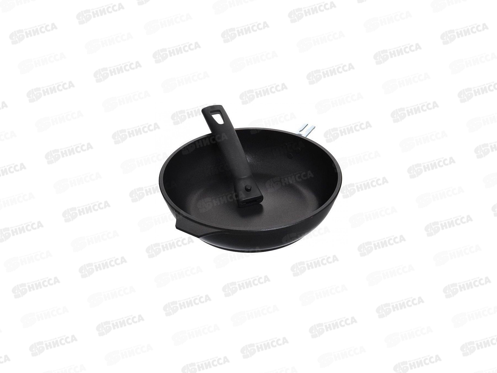 Сковорода алюминевая литая 22 с антипригарным покрытием пластиковая  ручка с222а