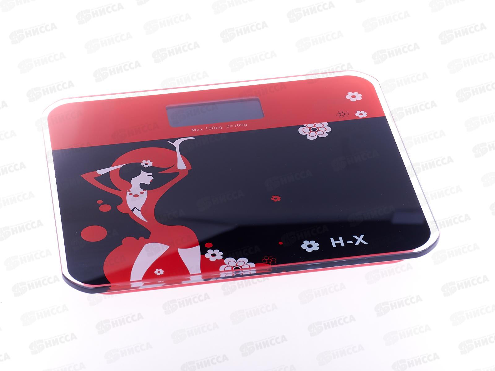 Весы напольные, стеклянные, квадратные 22х19см, вес до: 150кг., AL-2092 *20