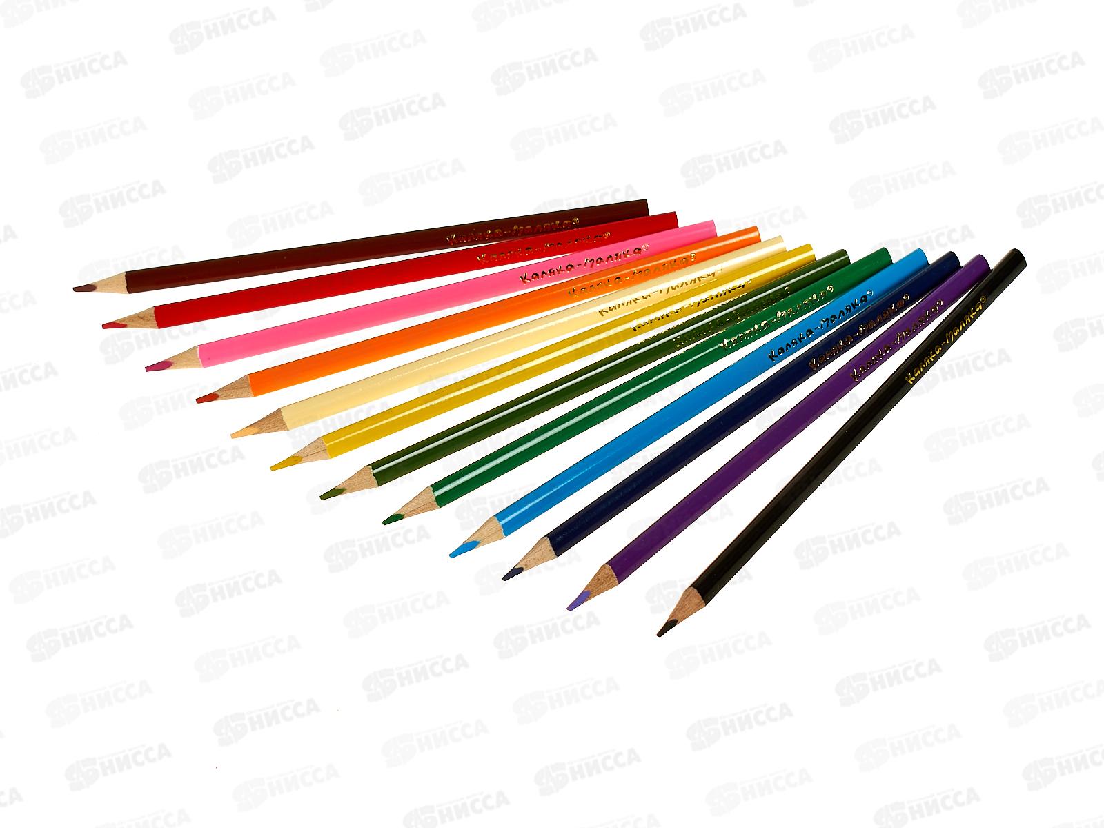 Карандаши 12 цветов Каляка-Маляка, трехгранные, КТКМ12 *12/240